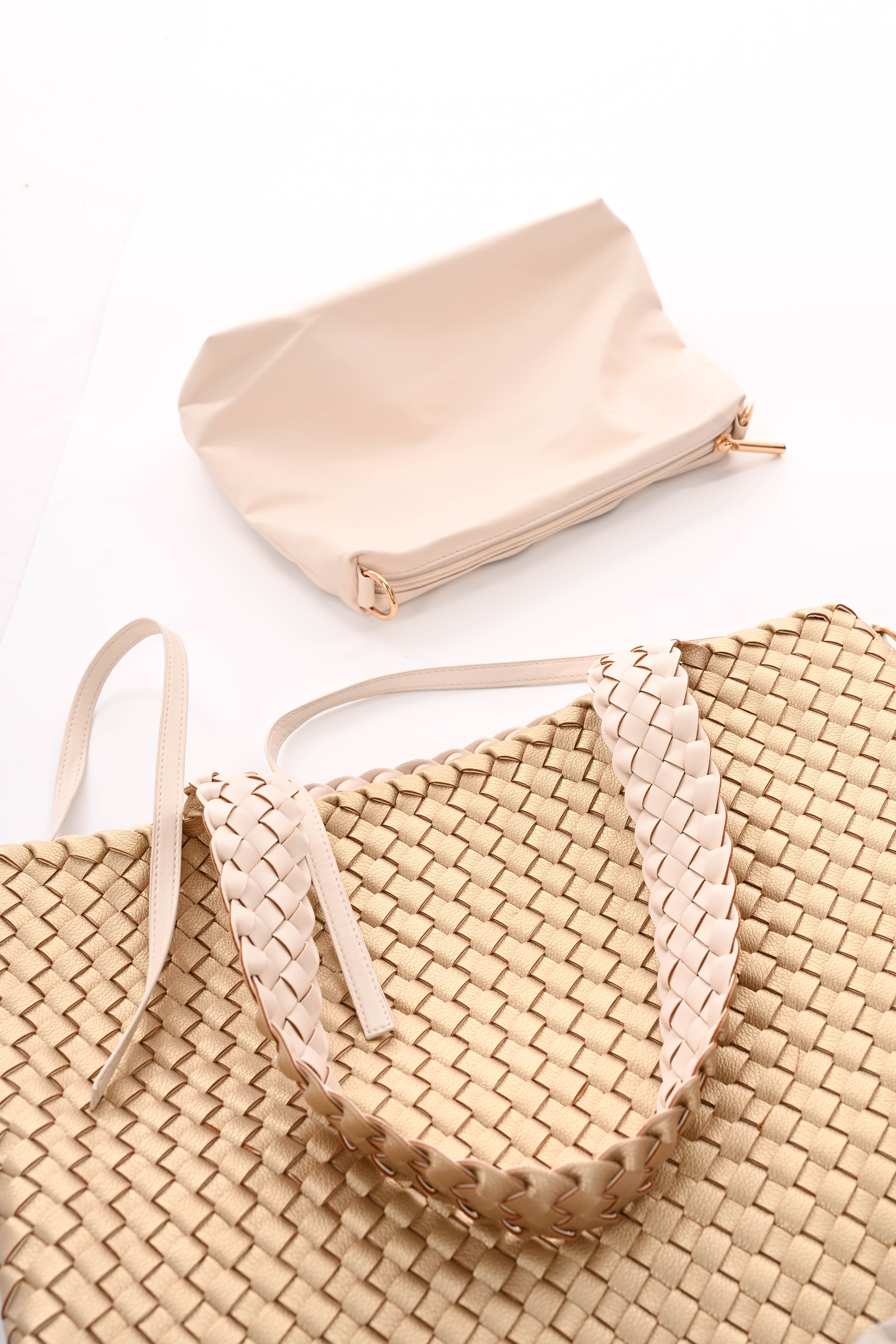 Shopper geweven goud