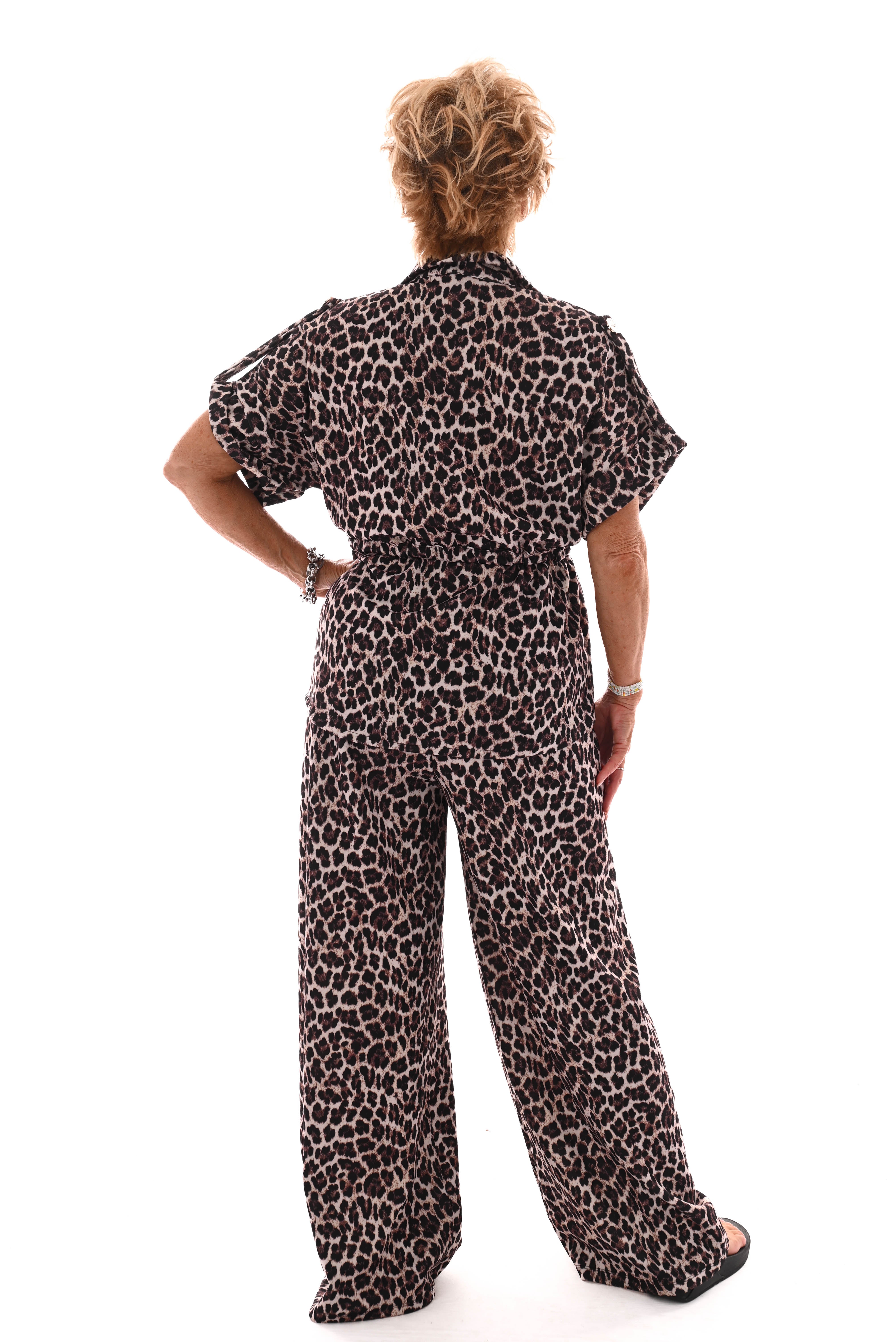 Panter set met aantrekkoord beige