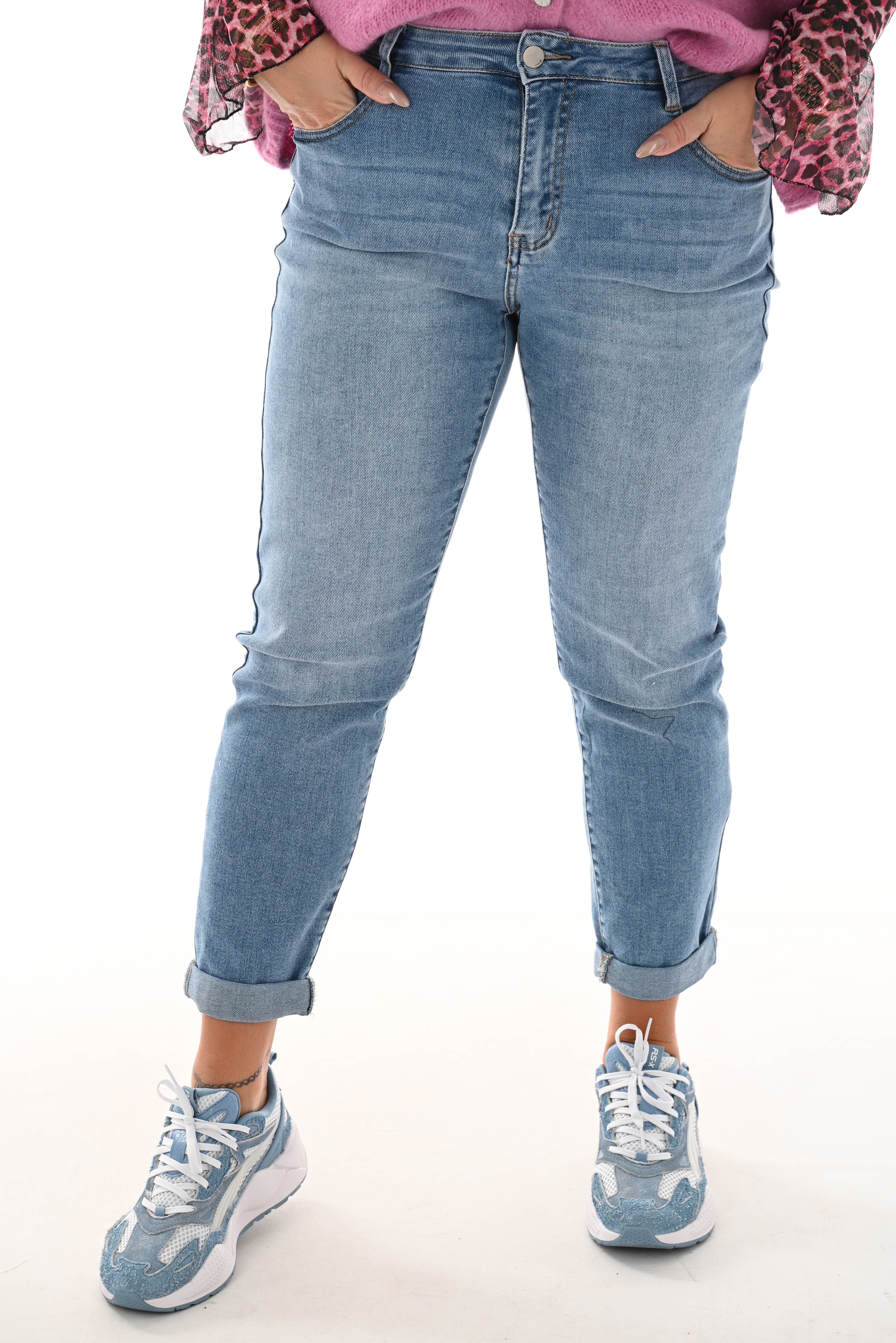 G-Smack jeans mom fit lichtblauw