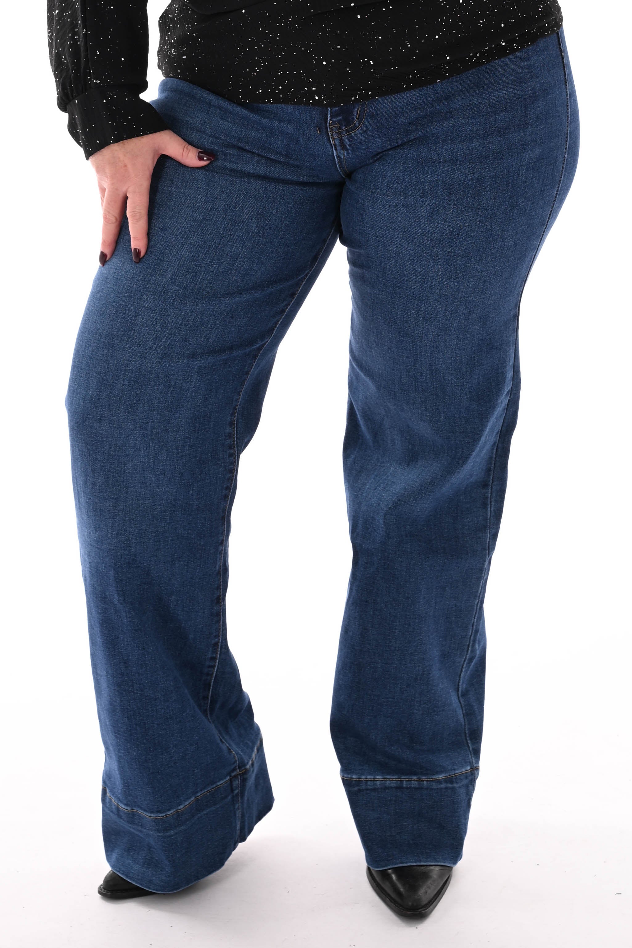 Goodies wide leg brede zoom blauw