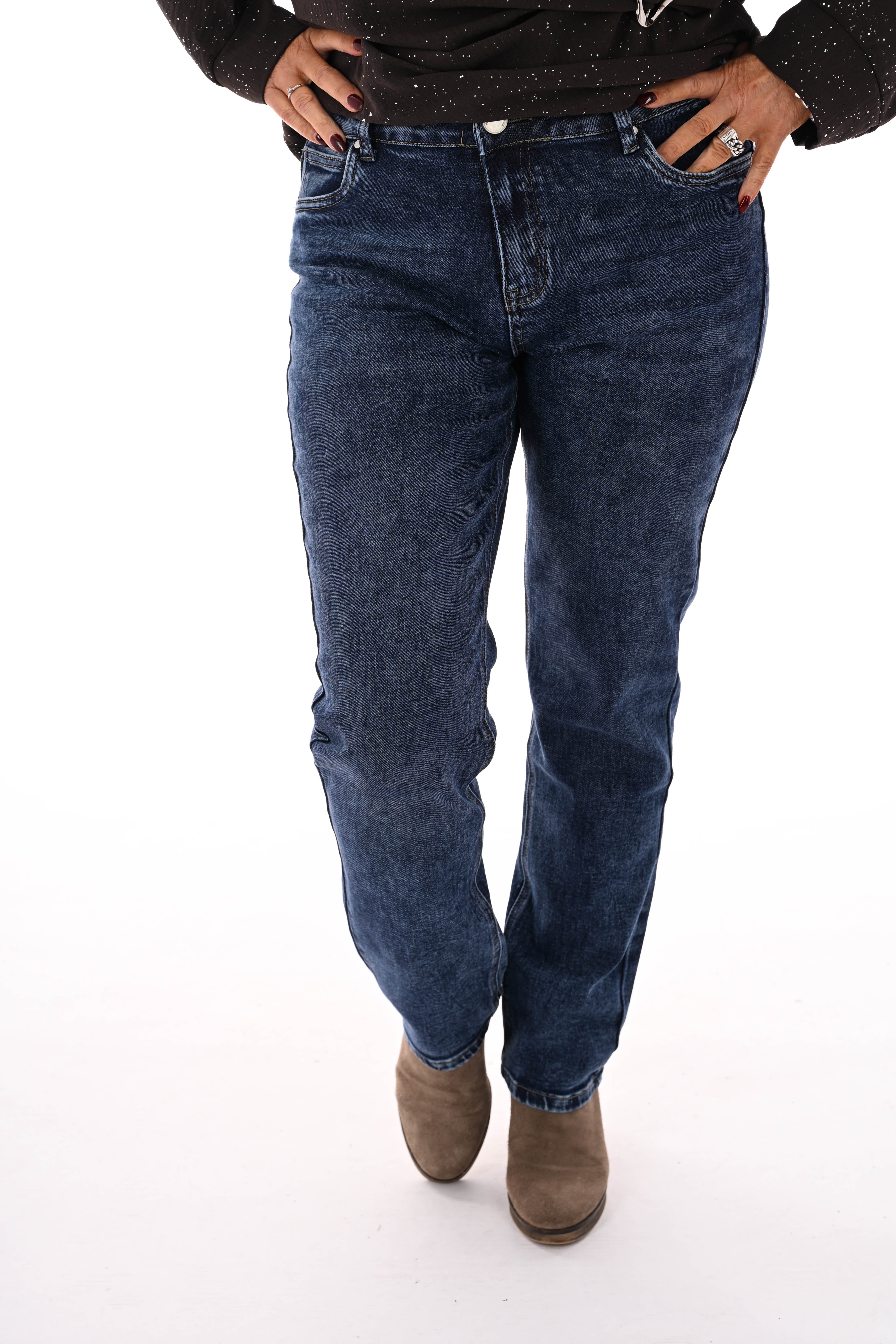 Goodies jeans slim leg gemeleerd blauw