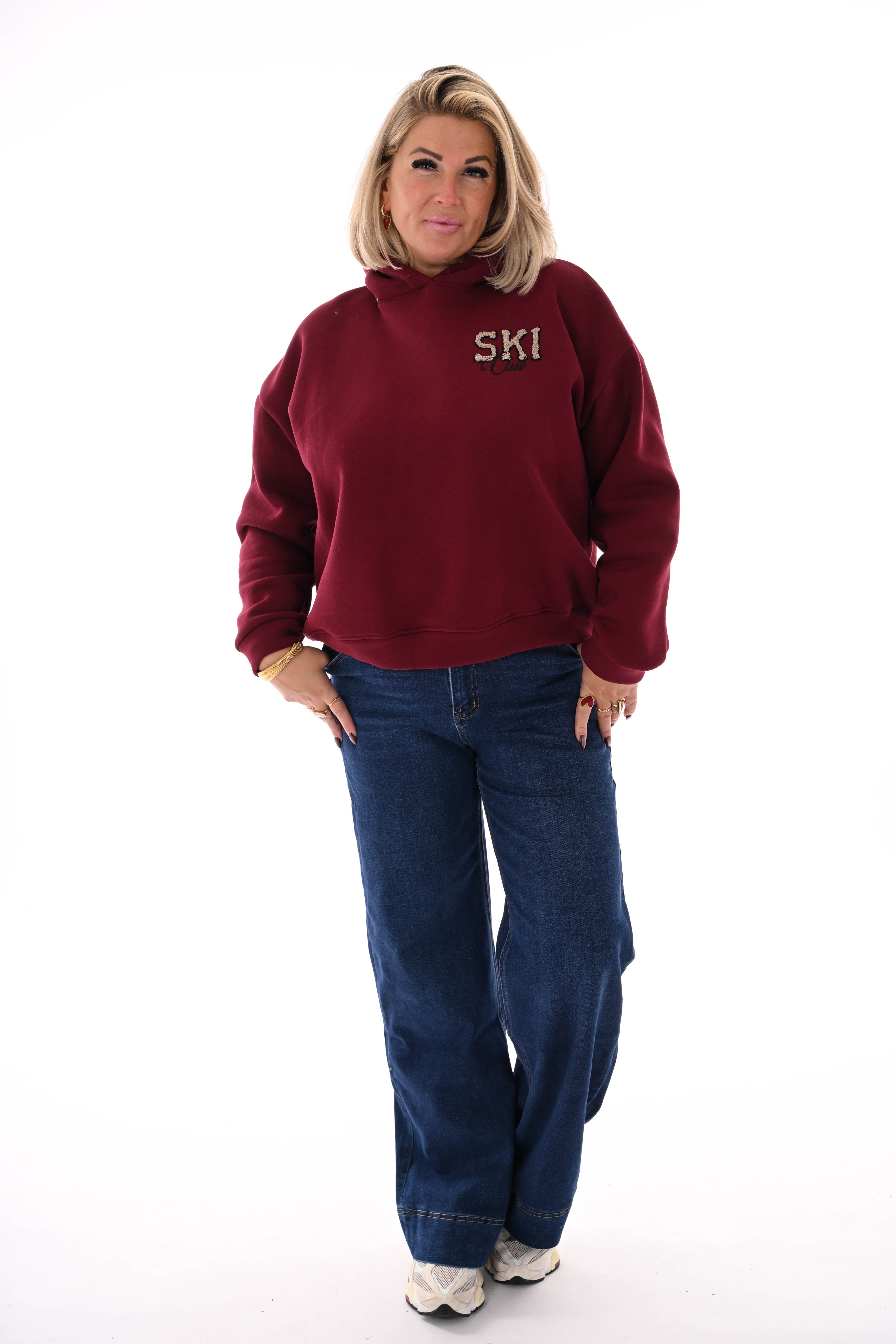 Hoodie ski club bordeaux