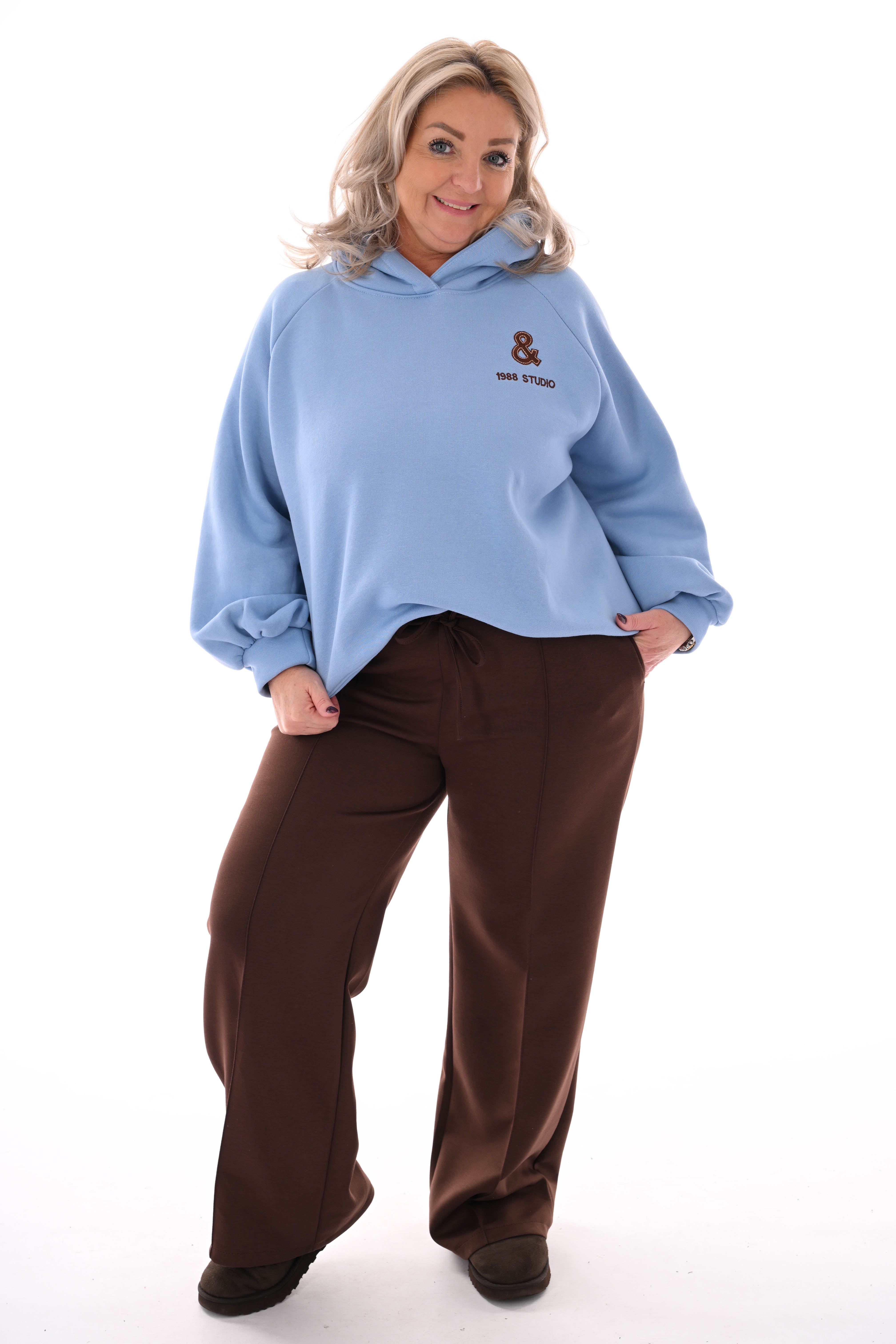 Hoodie Brooklyn & NYC lichtblauw