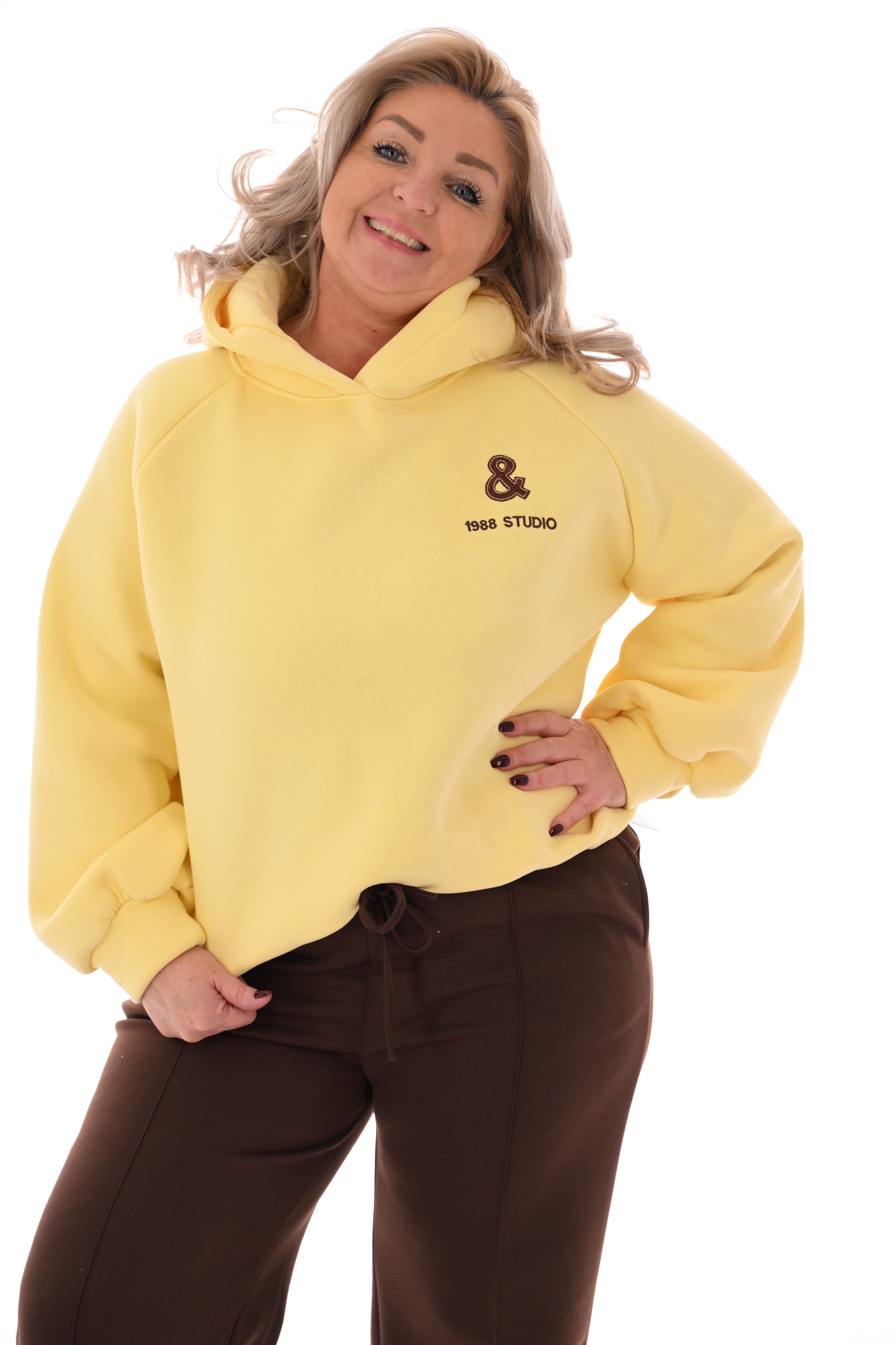 Hoodie Brooklyn & NYC botergeel