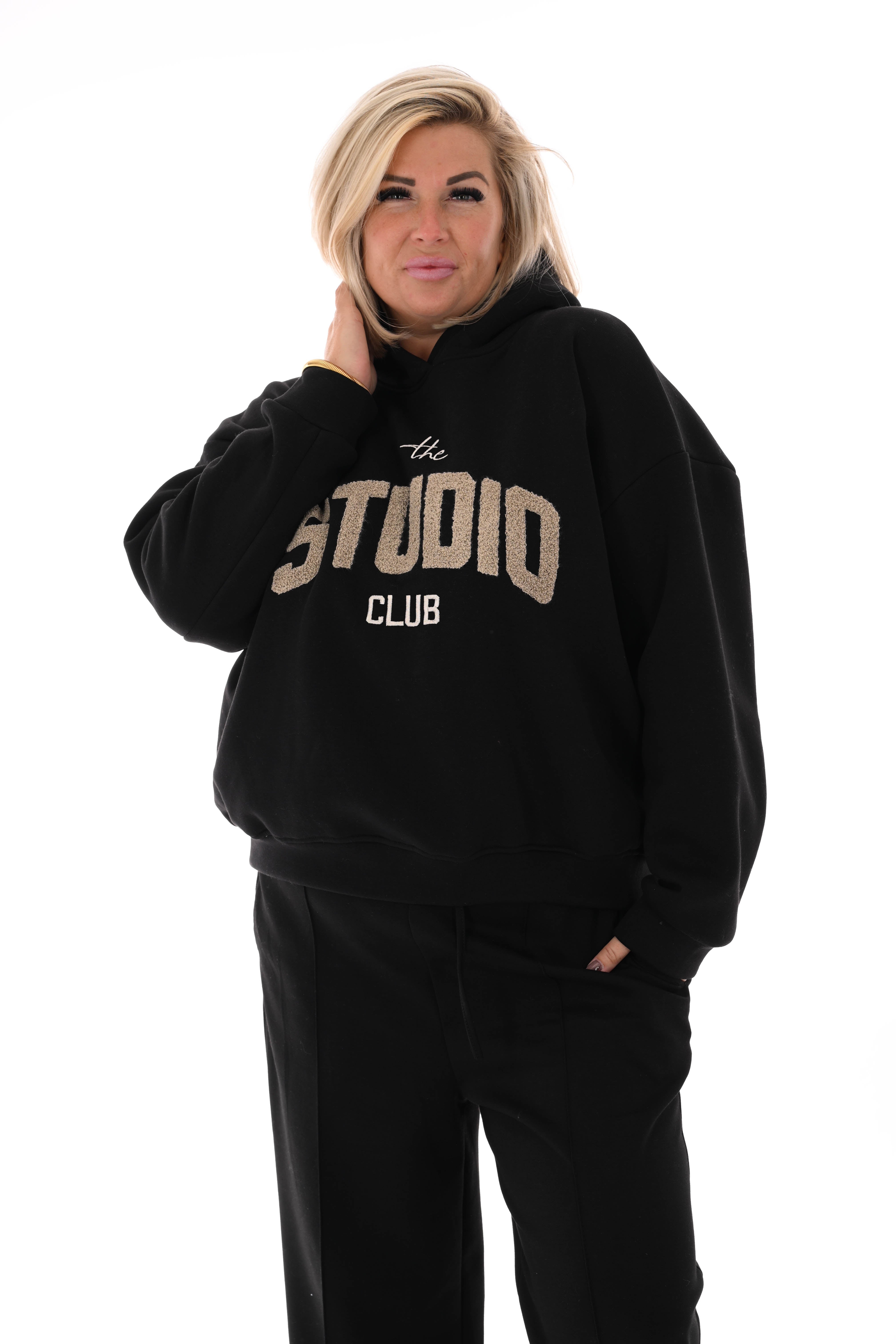 Hoodie studio club zwart