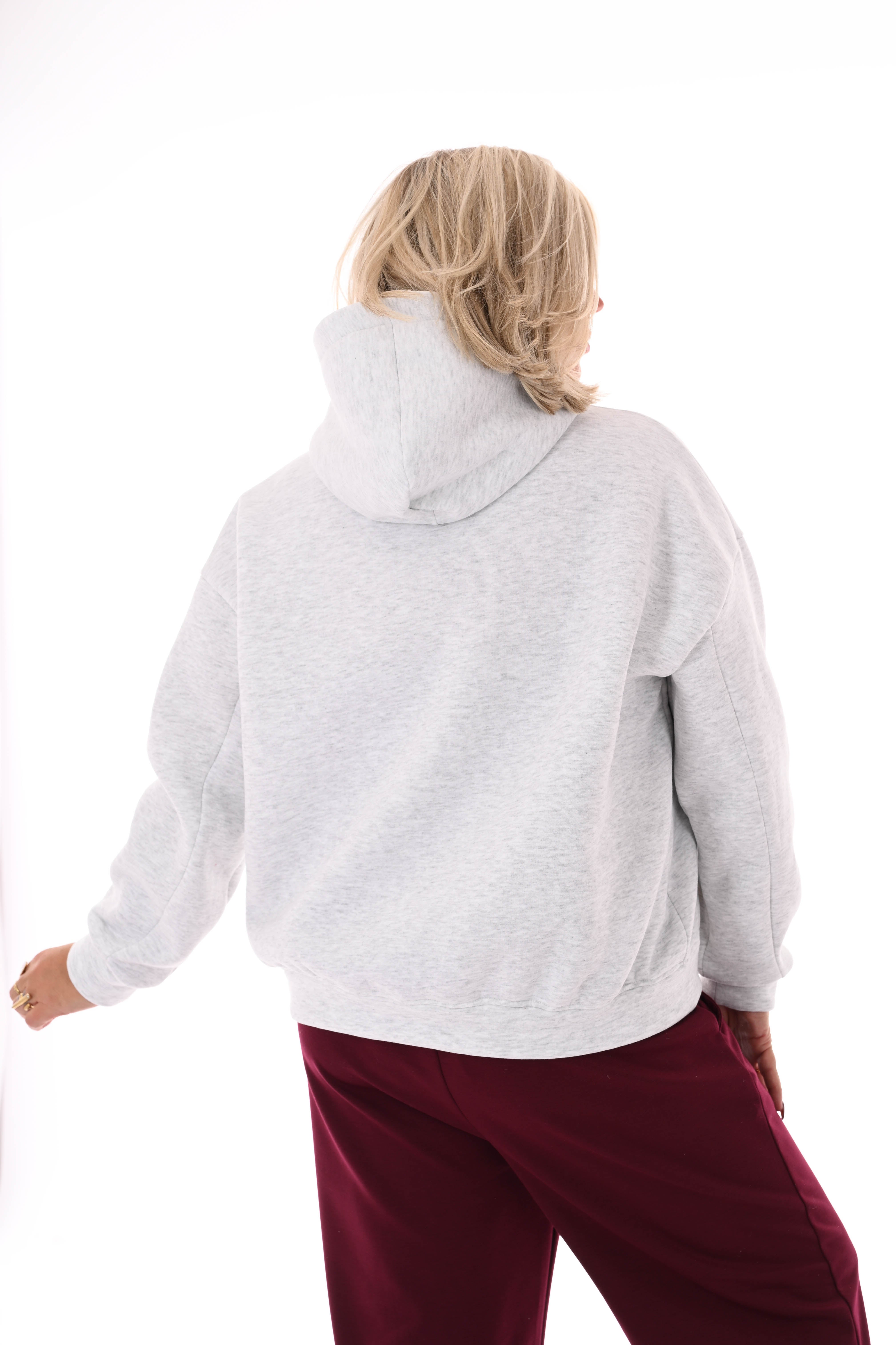 Hoodie studio club lichtgrijs