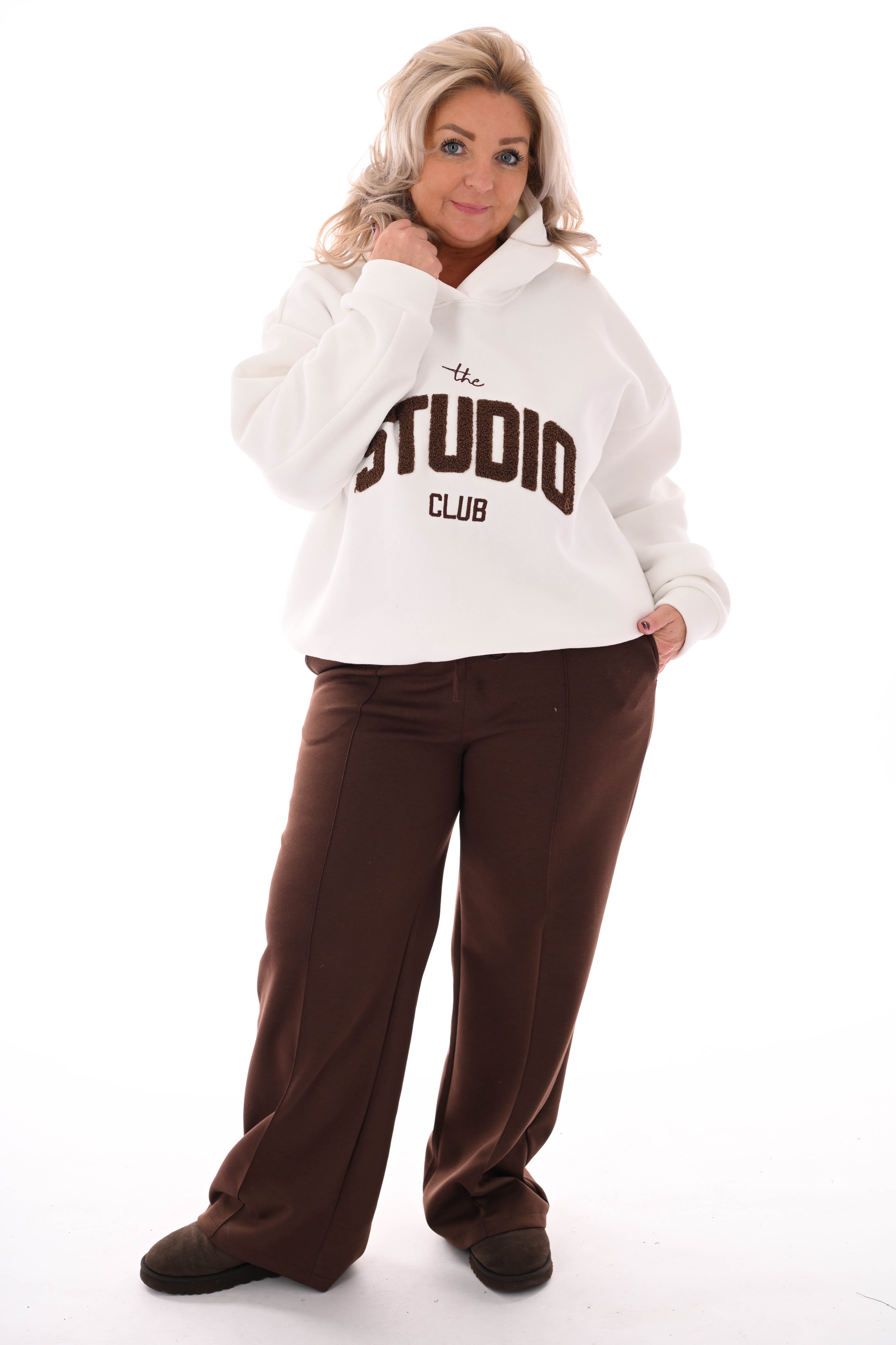 Hoodie studio club roomwit