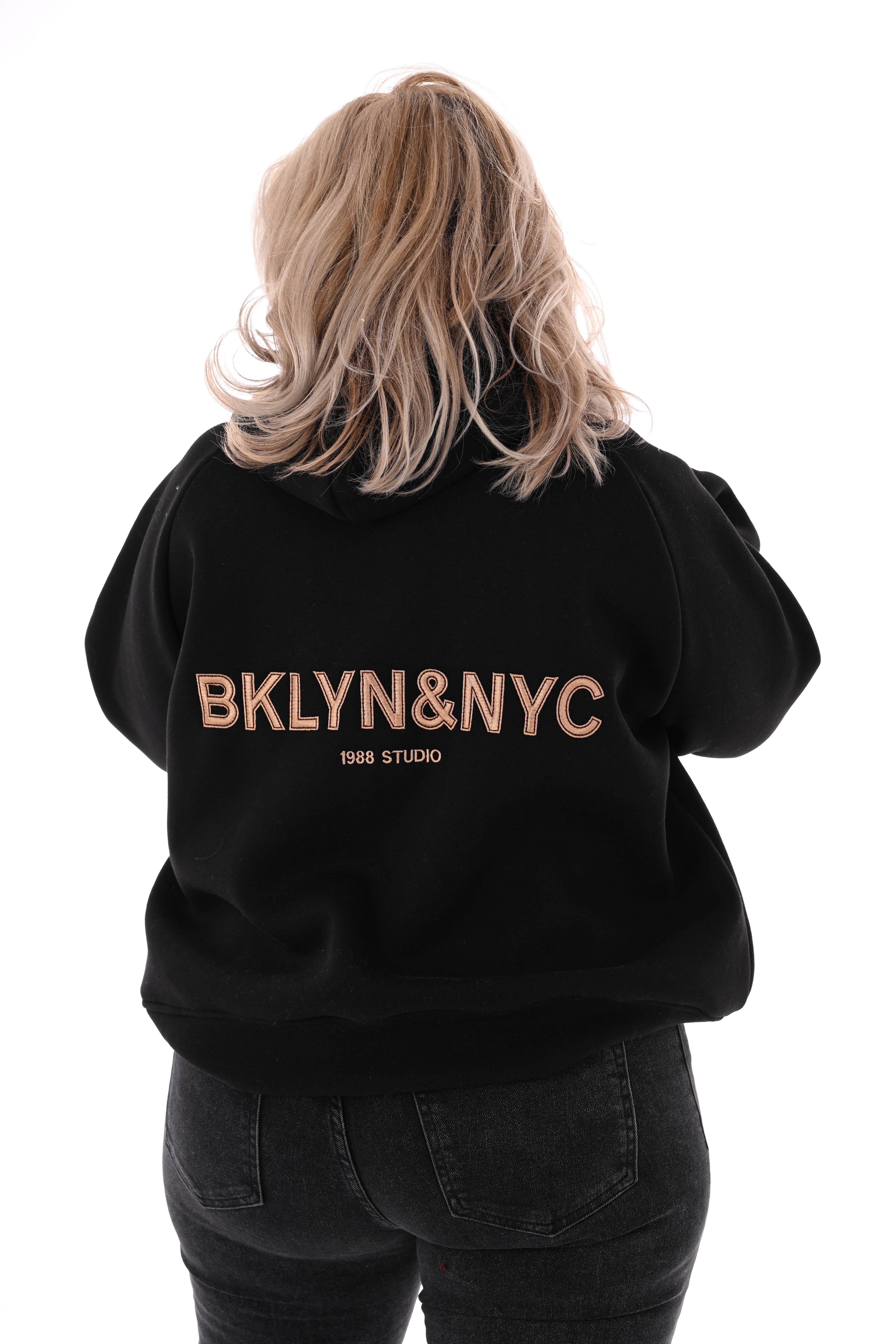 Hoodie Brooklyn & NYC zwart