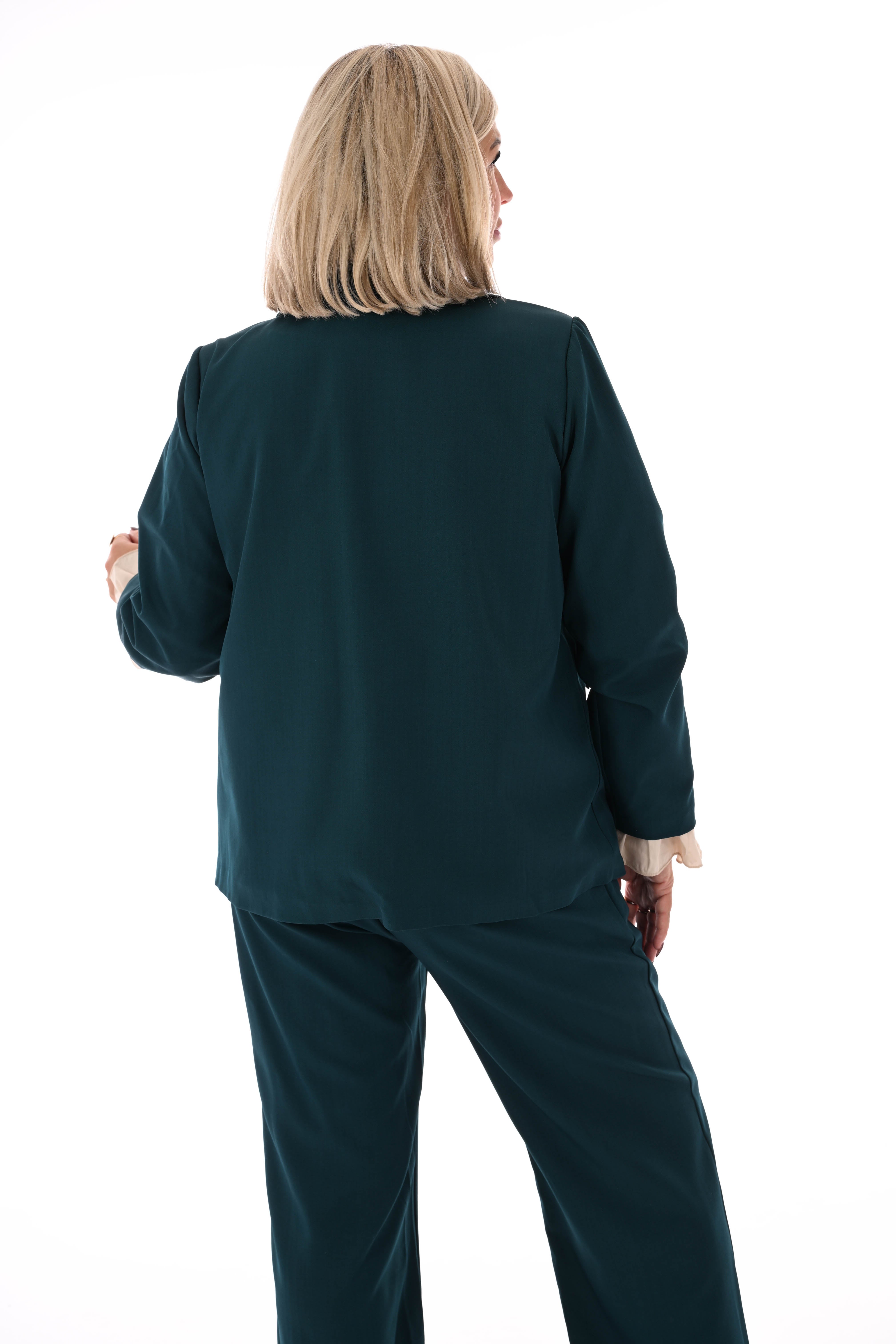 Tweedelig blazer pak uni petrol