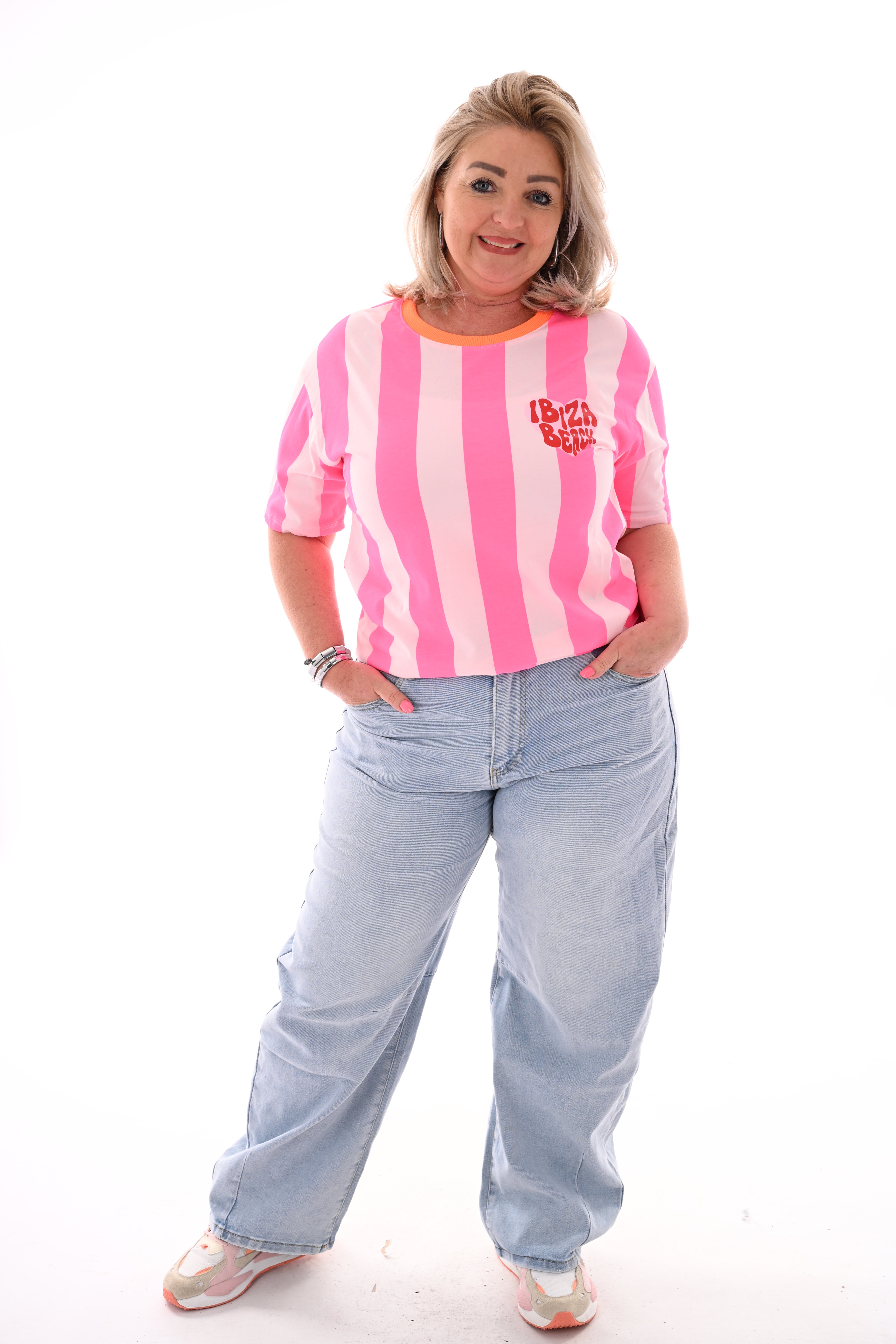 Shirt Ibiza beach fuchsia/lichtroze