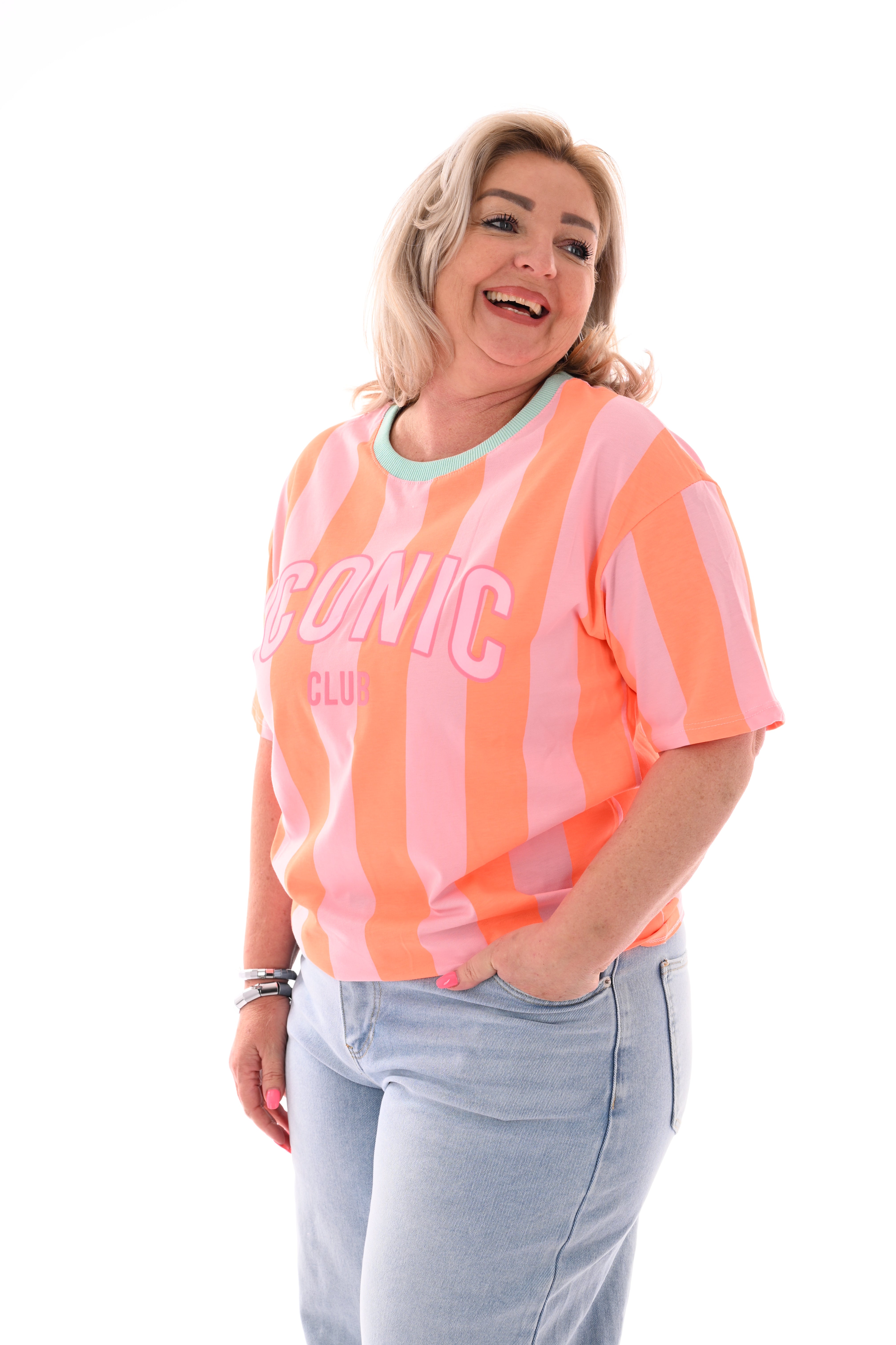 Shirt Iconic roze/oranje