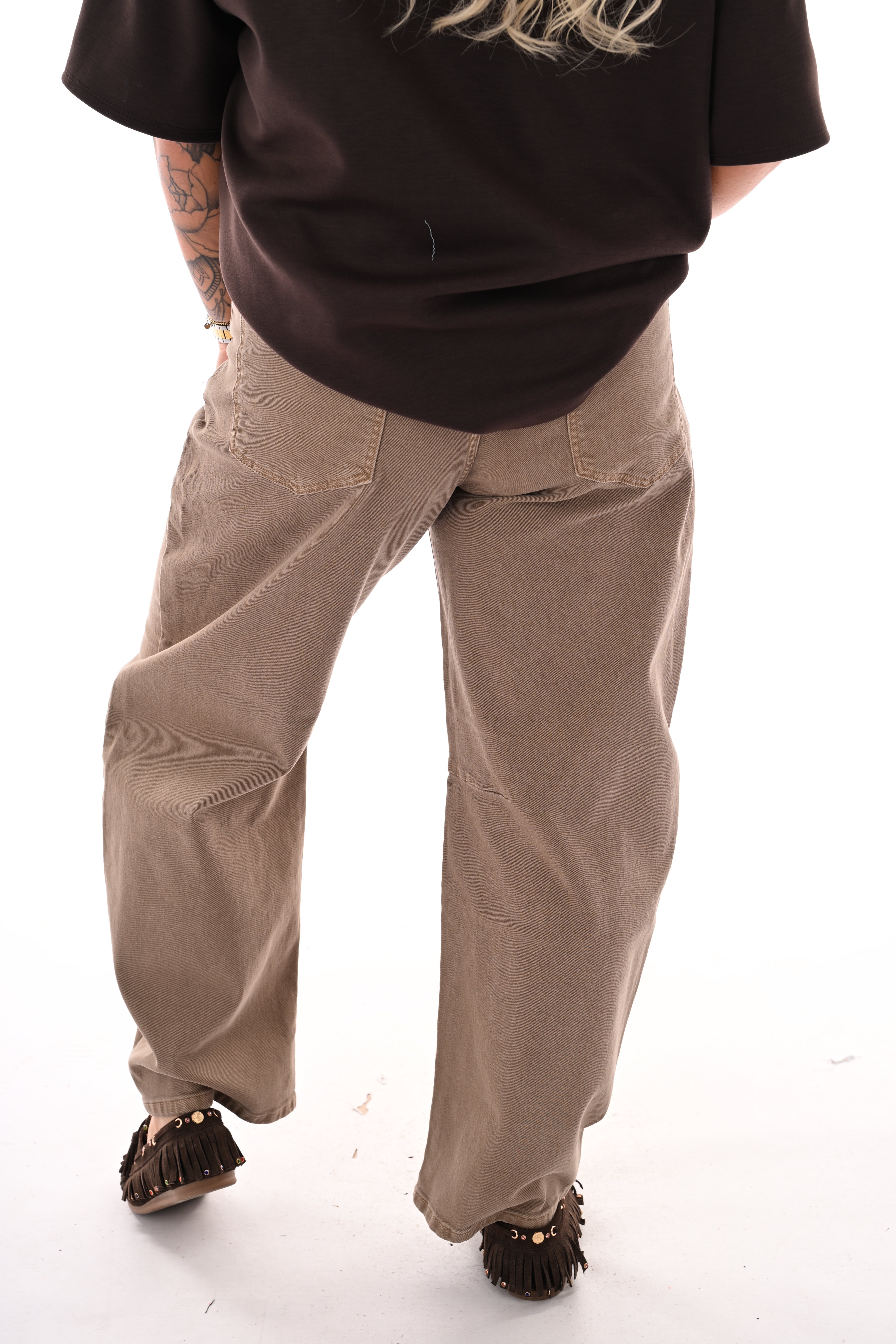 Marivy Ballon fit jeans taupe