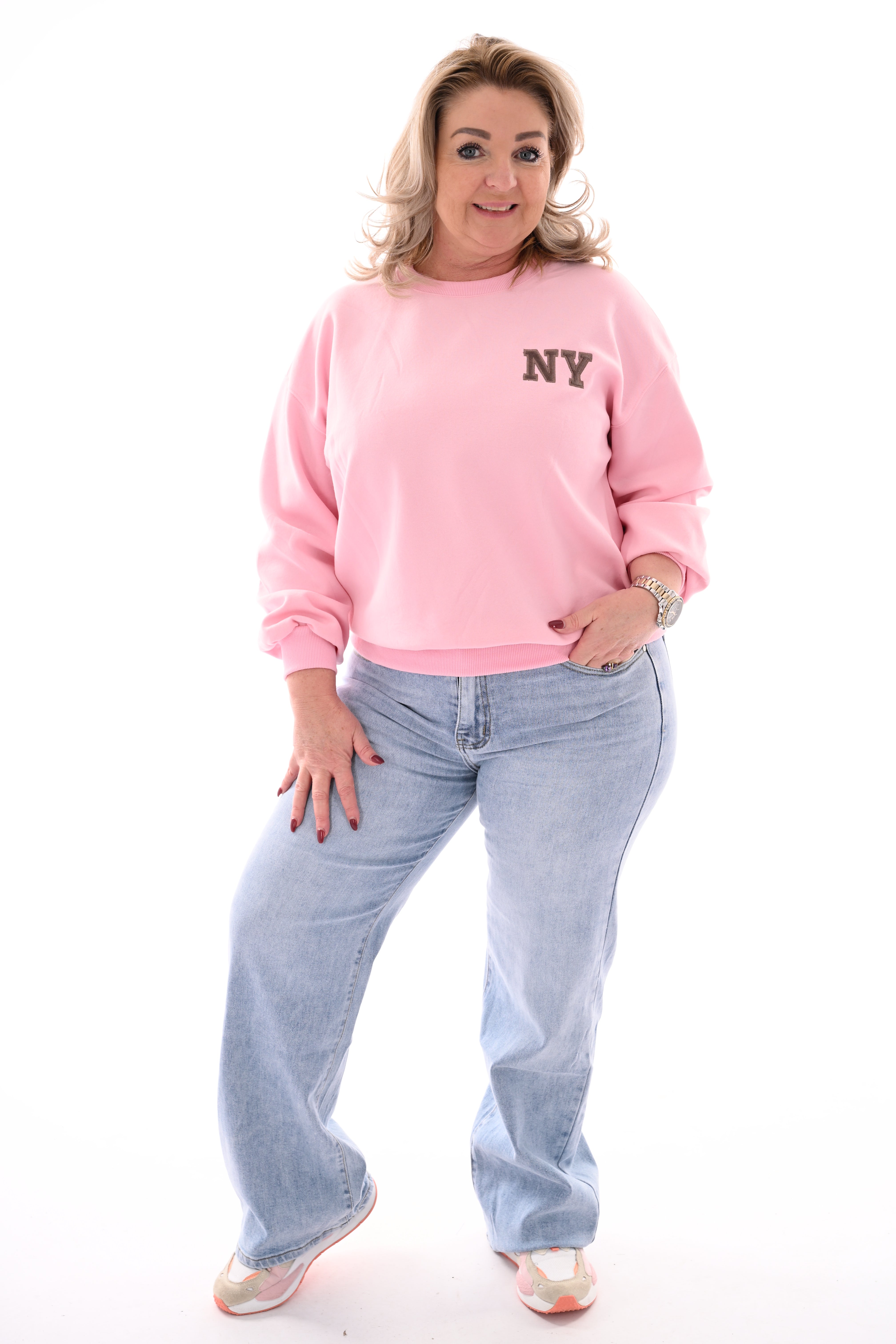 Sweater New York Soho lichtroze