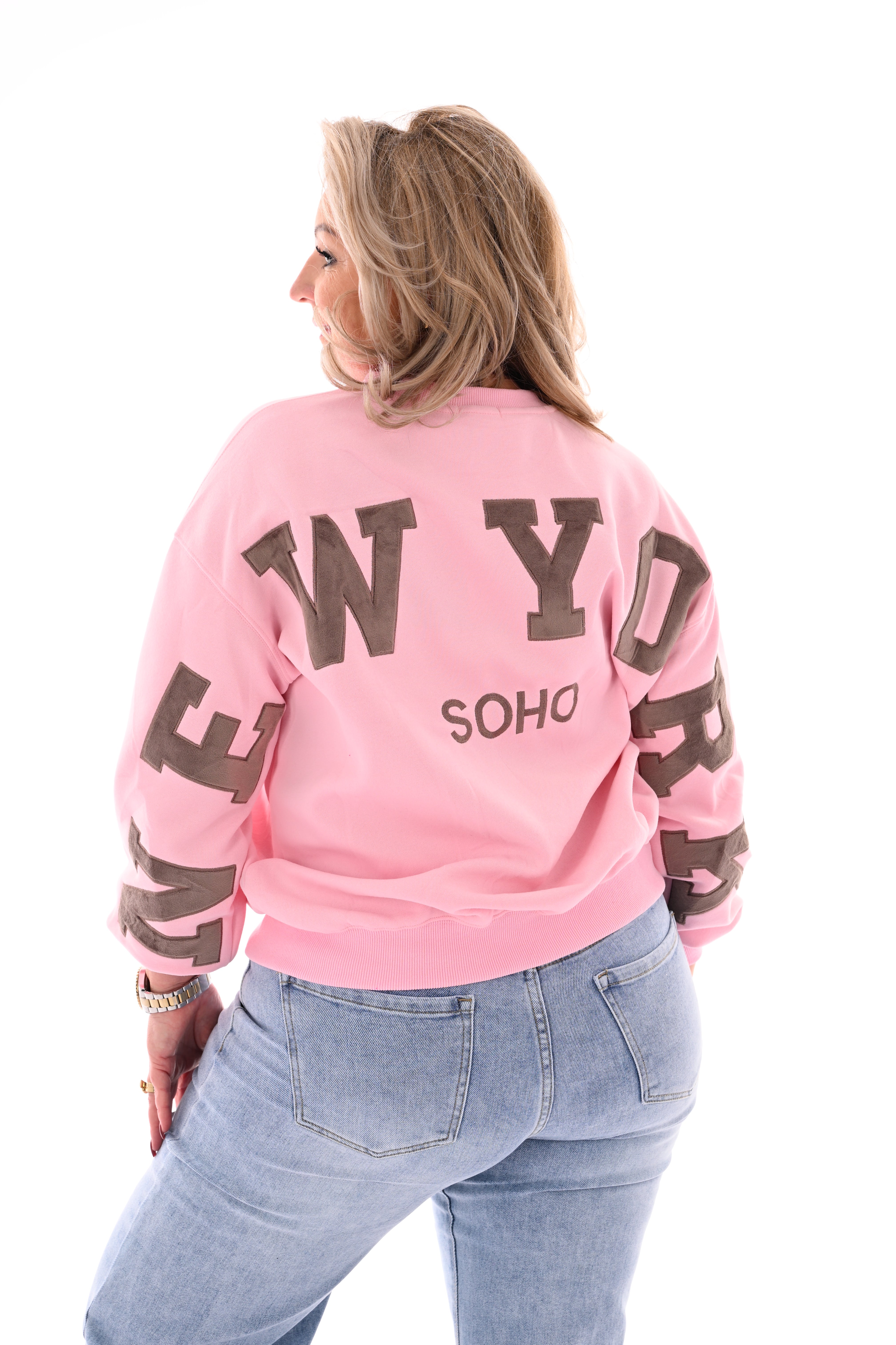 Sweater New York Soho lichtroze