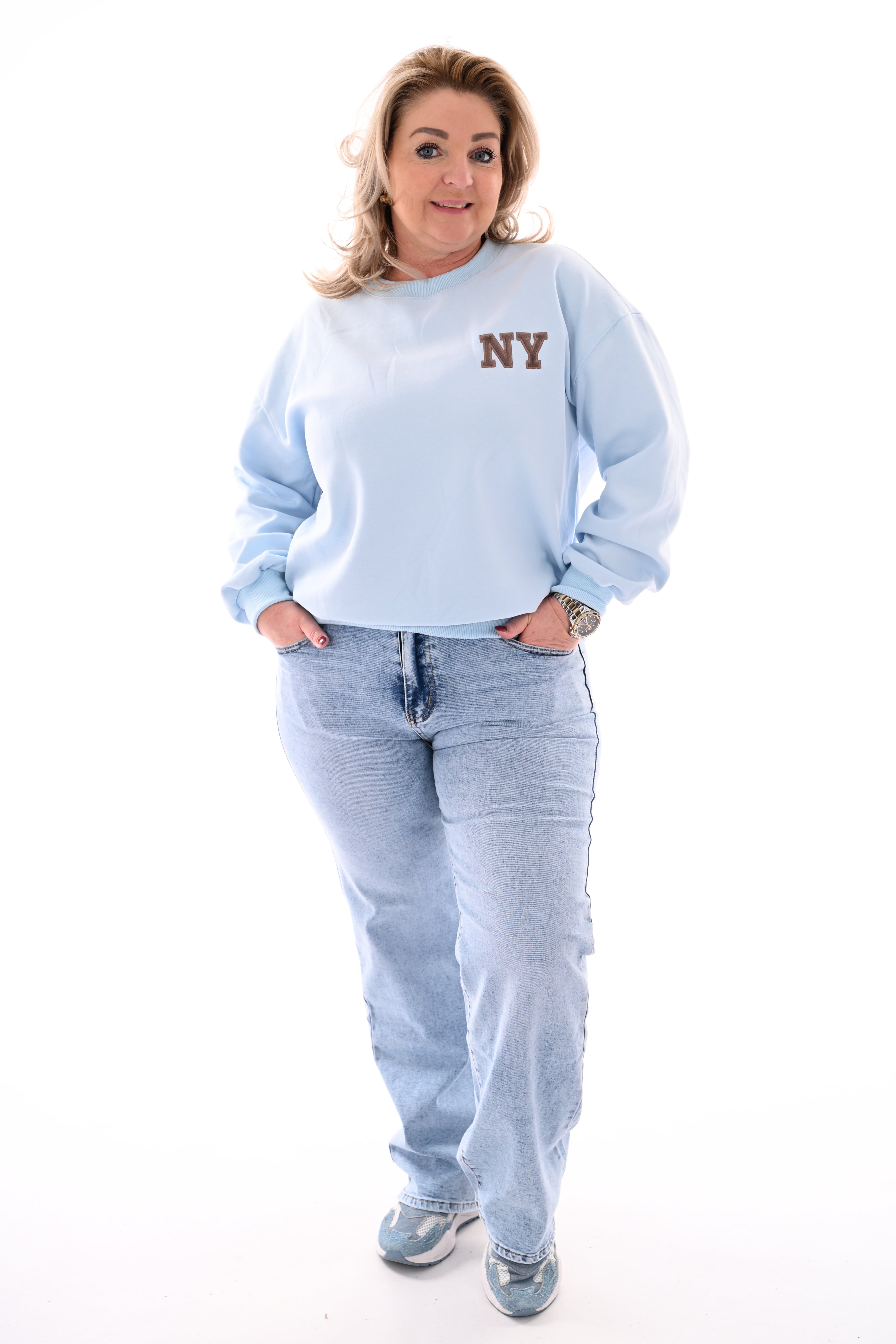 G-smack wide leg jeans lichtblauw