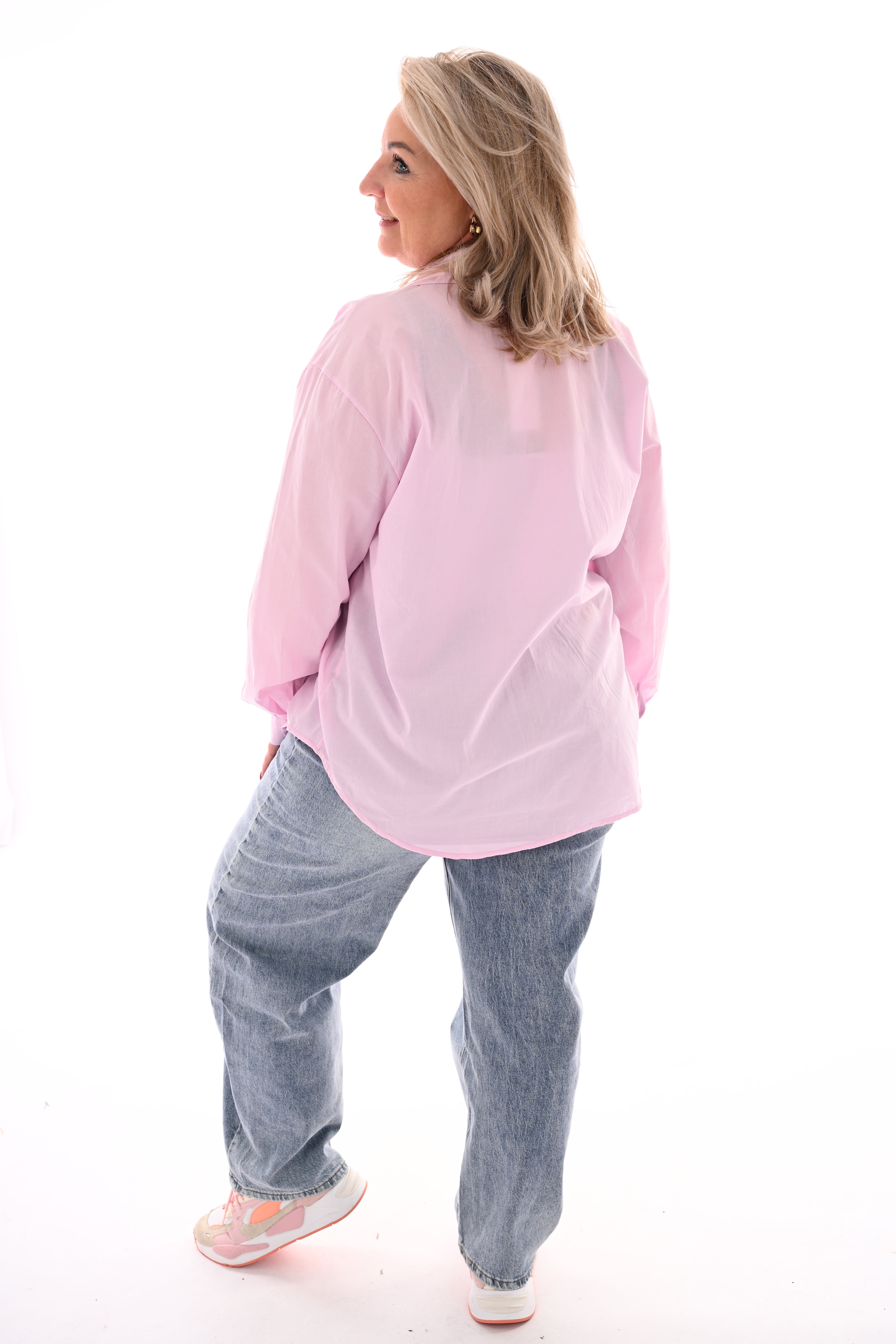 Blouse uni lichtroze