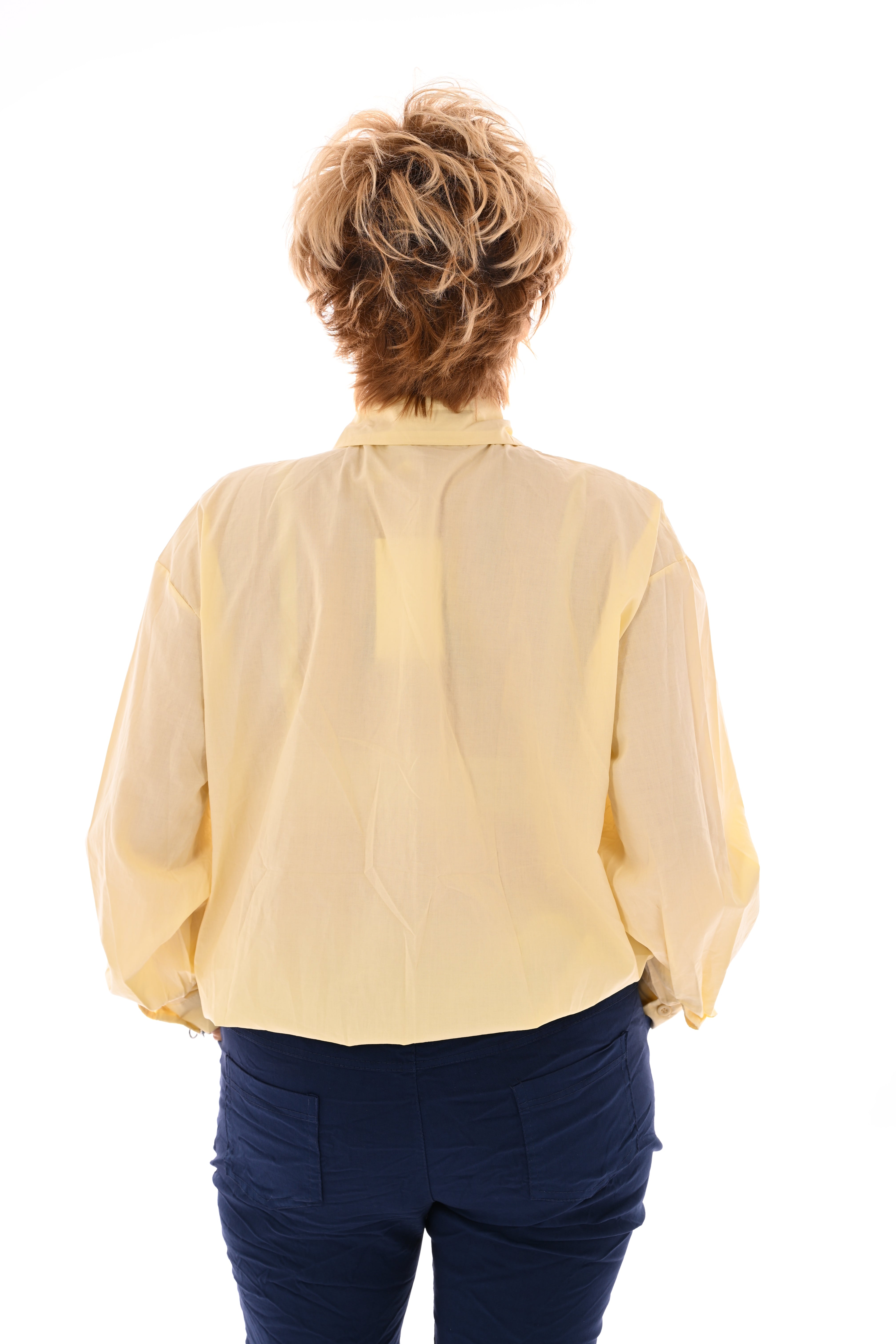 Blouse uni lichtgeel