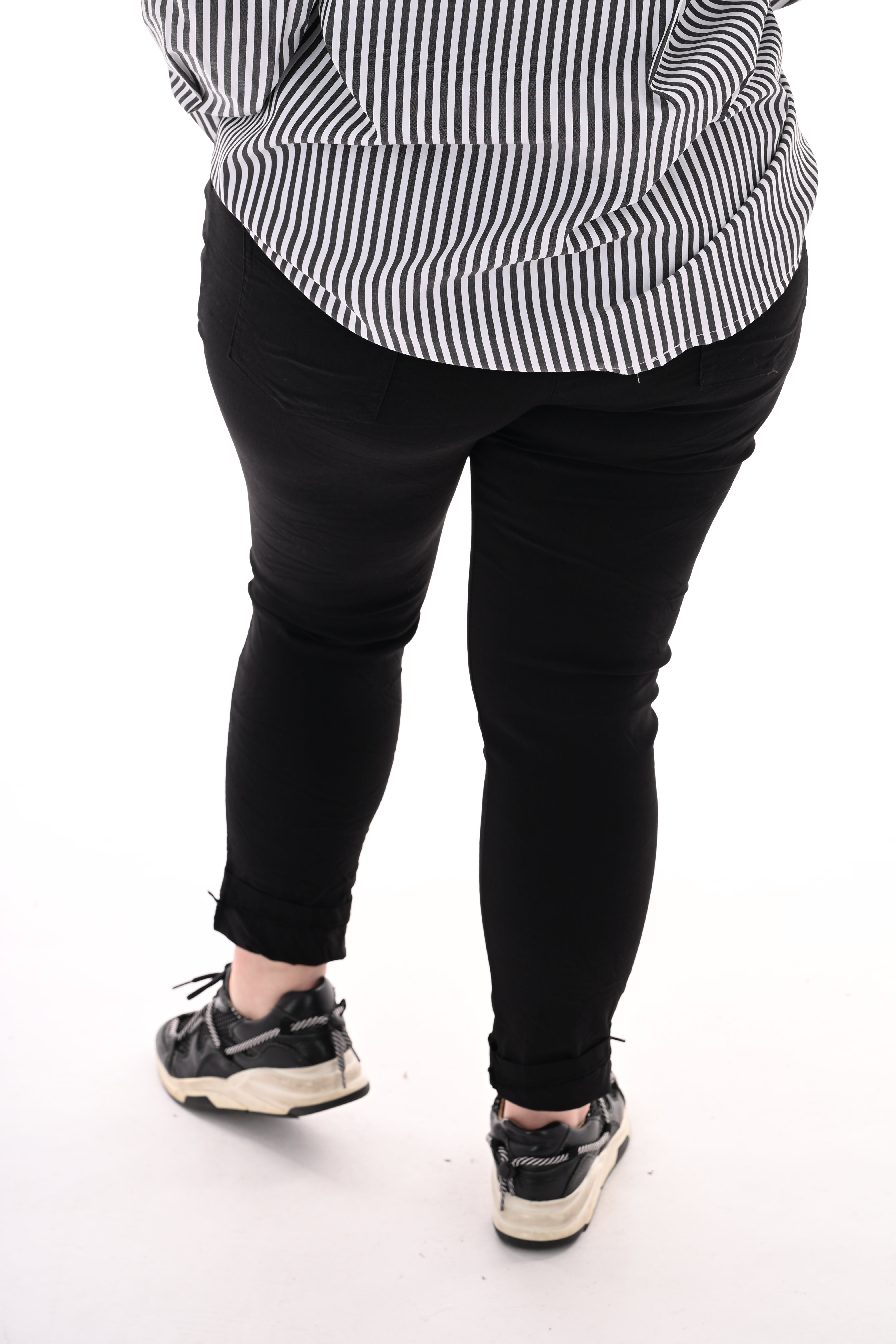 Stretchbroek uni zwart