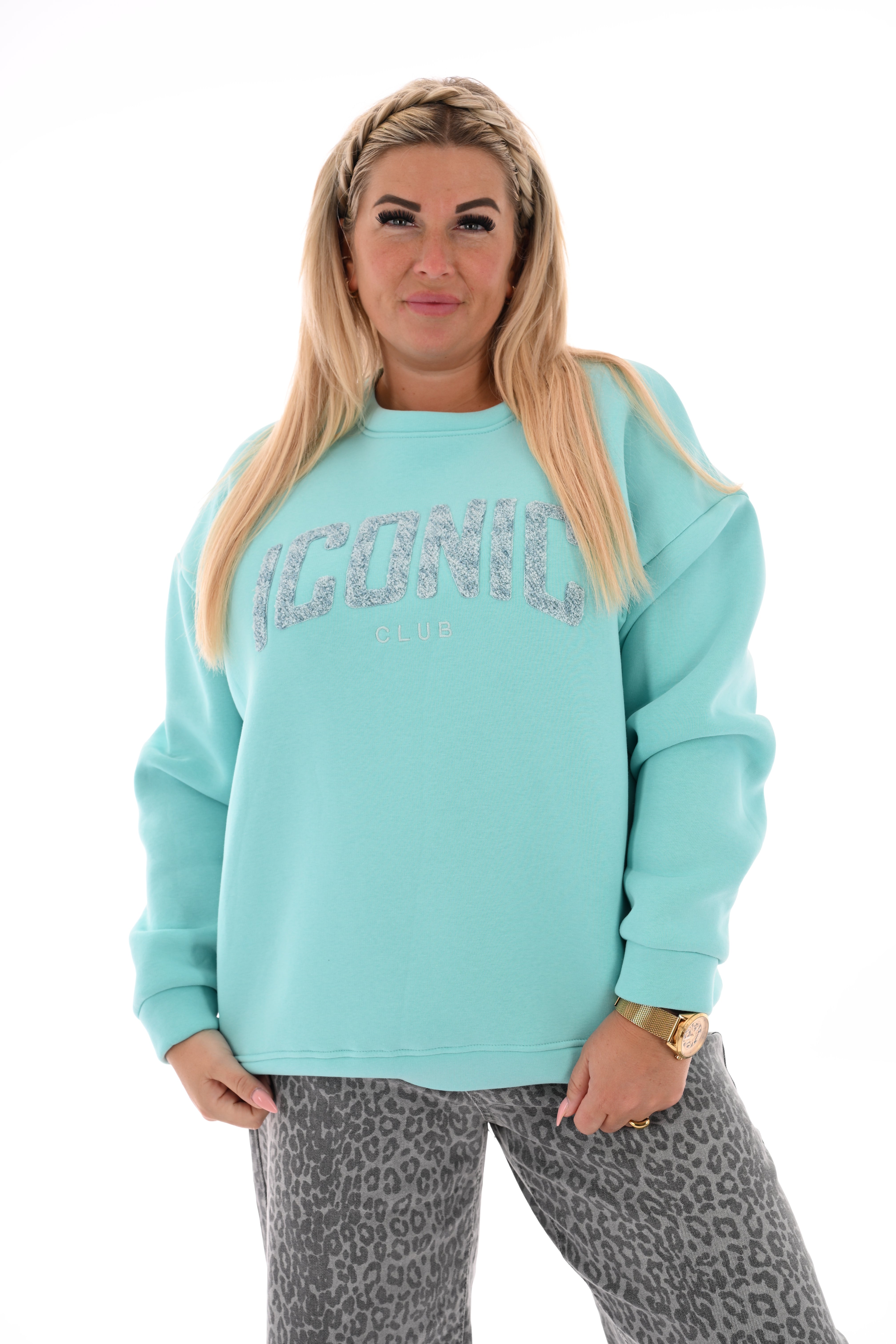 Sweater Iconic aqua