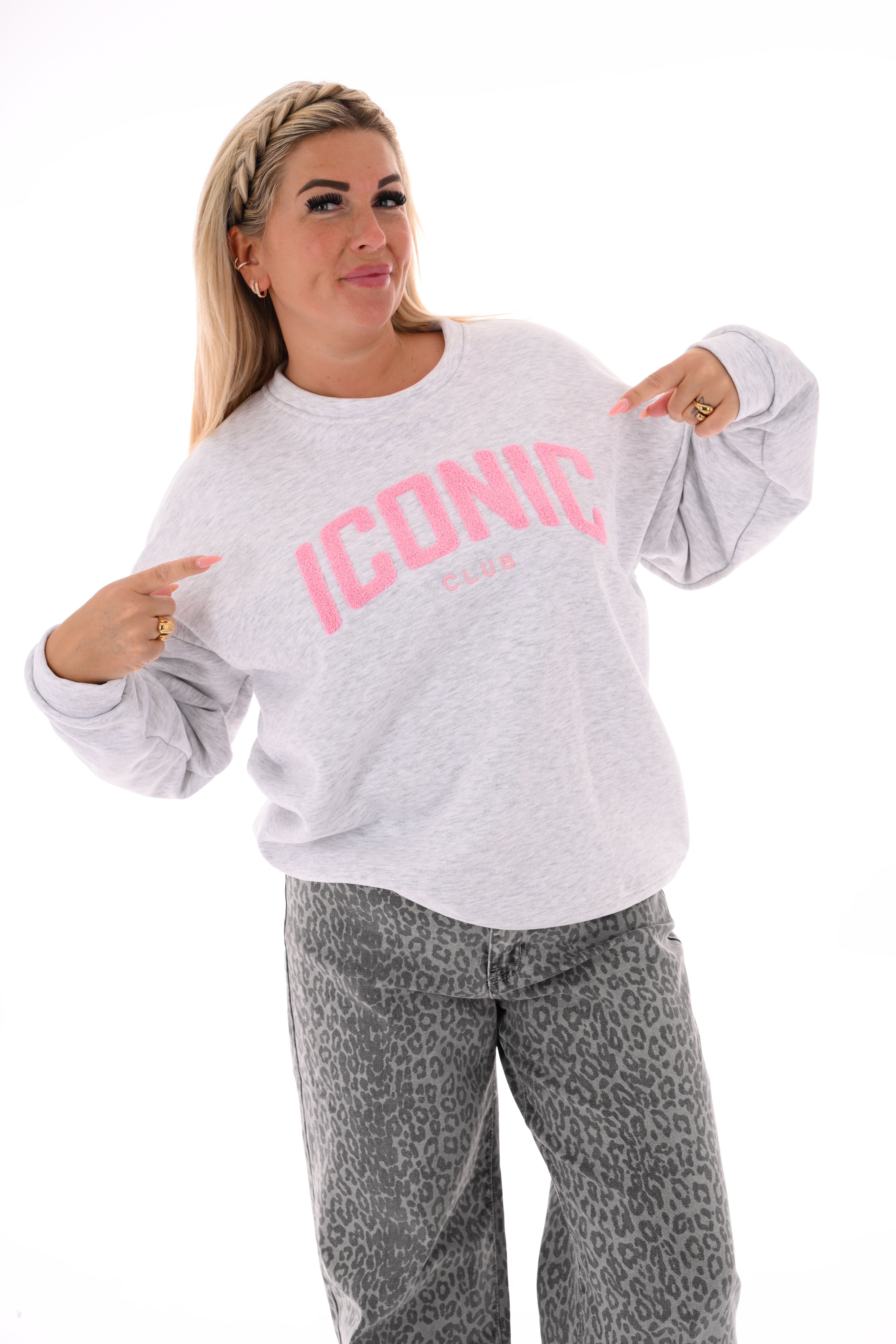 Sweater Iconic lichtgrijs
