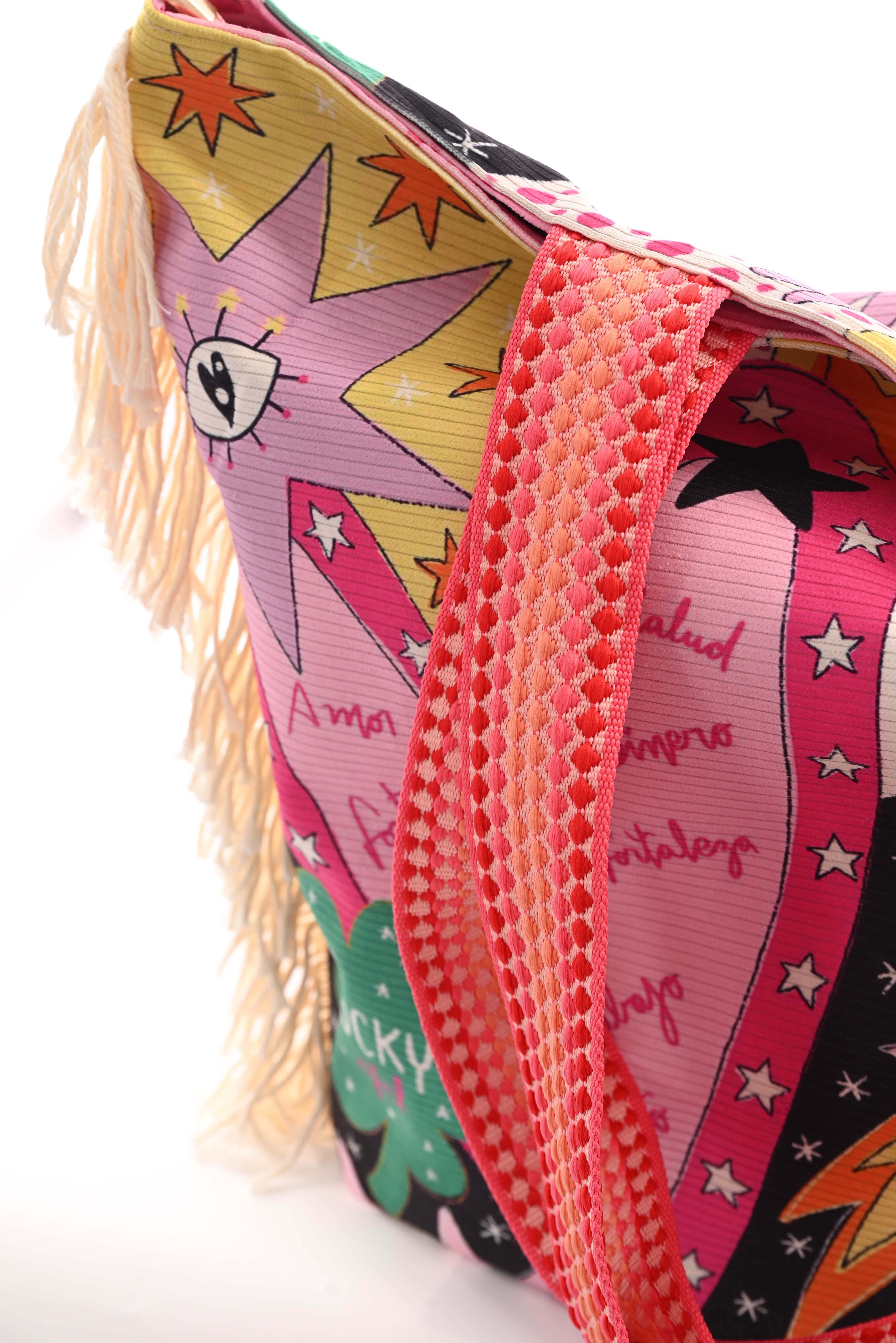 Strandtas print universo