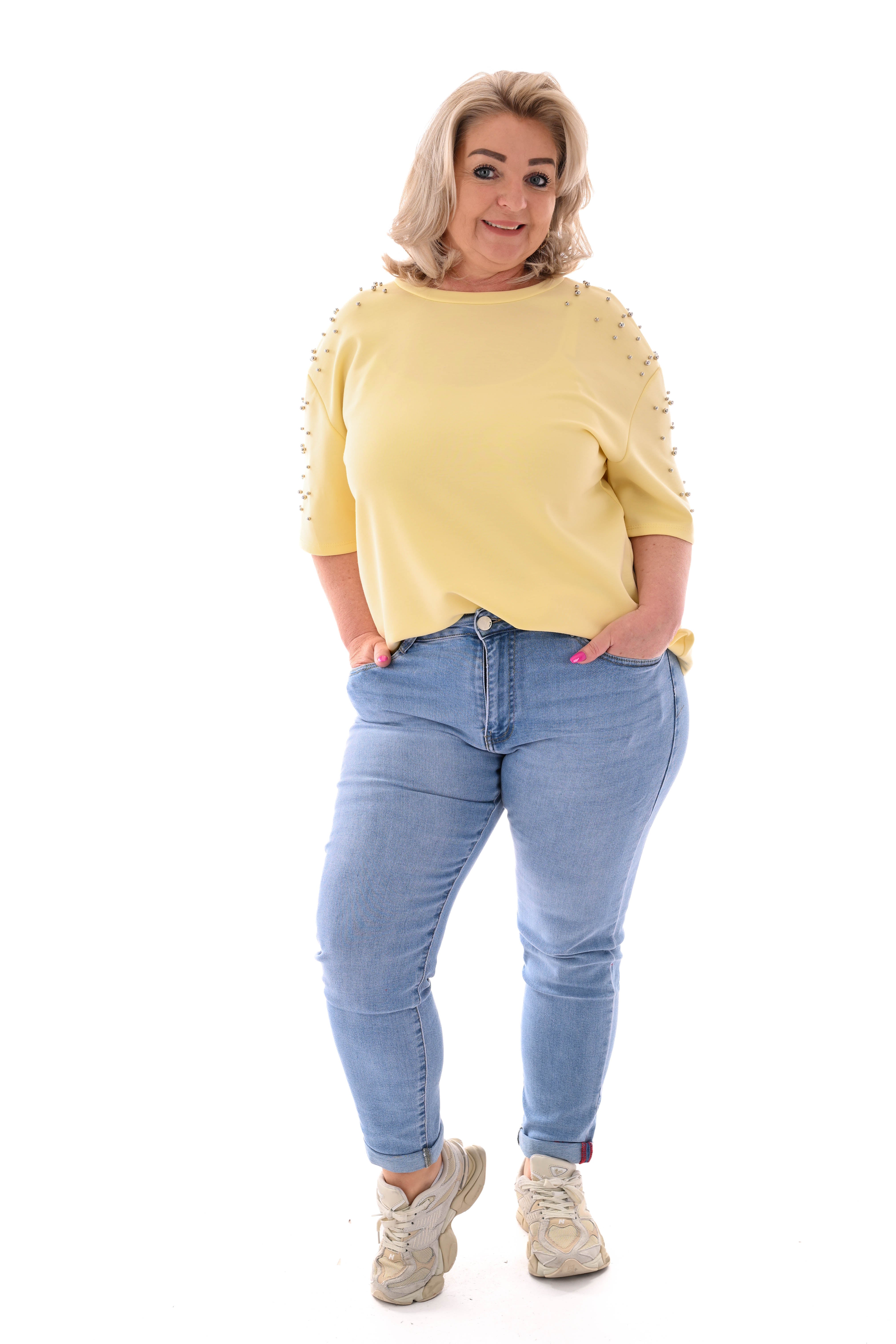 G-smack momfit dubbele lus lichtblauw