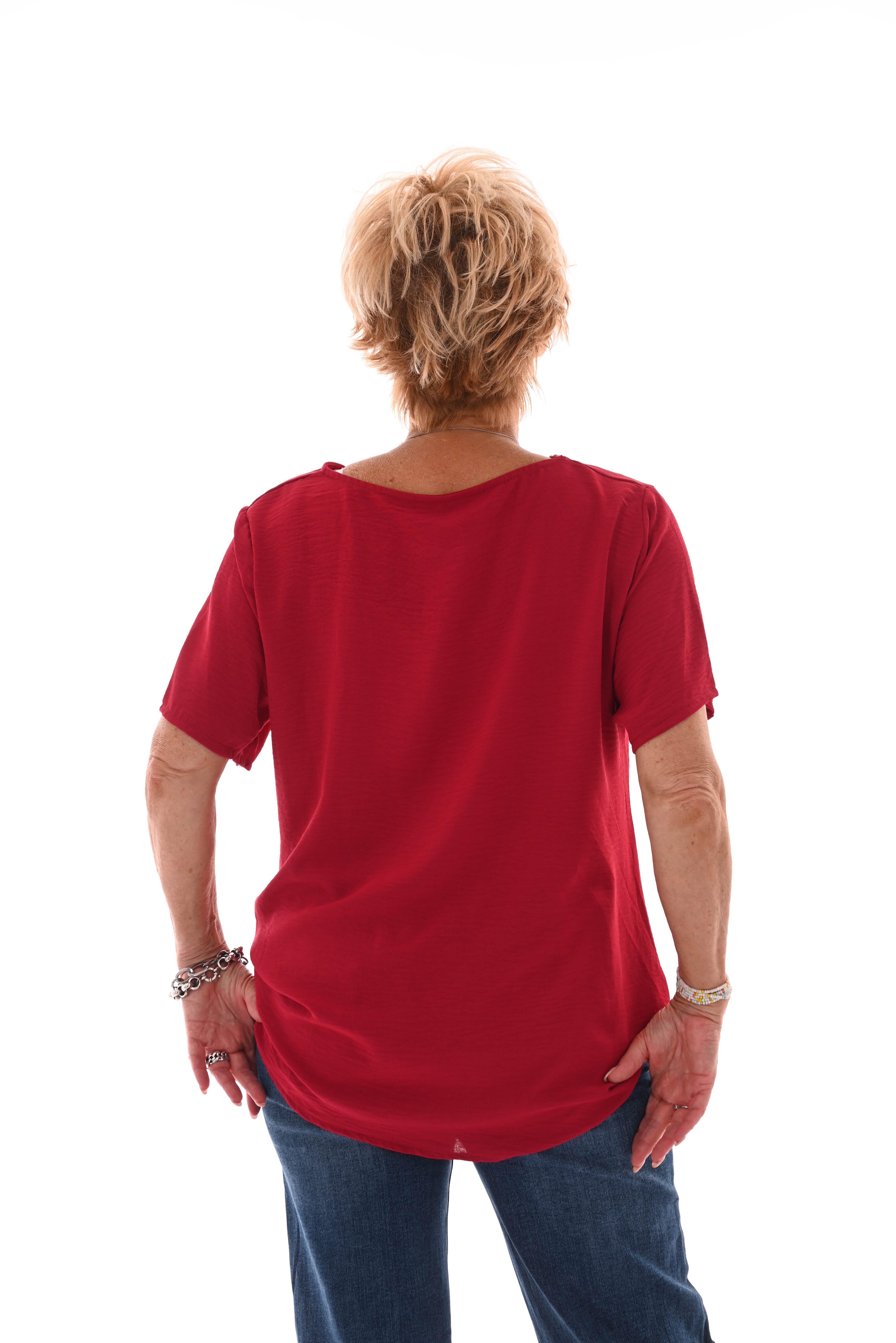 T-shirt ring detail cherryred