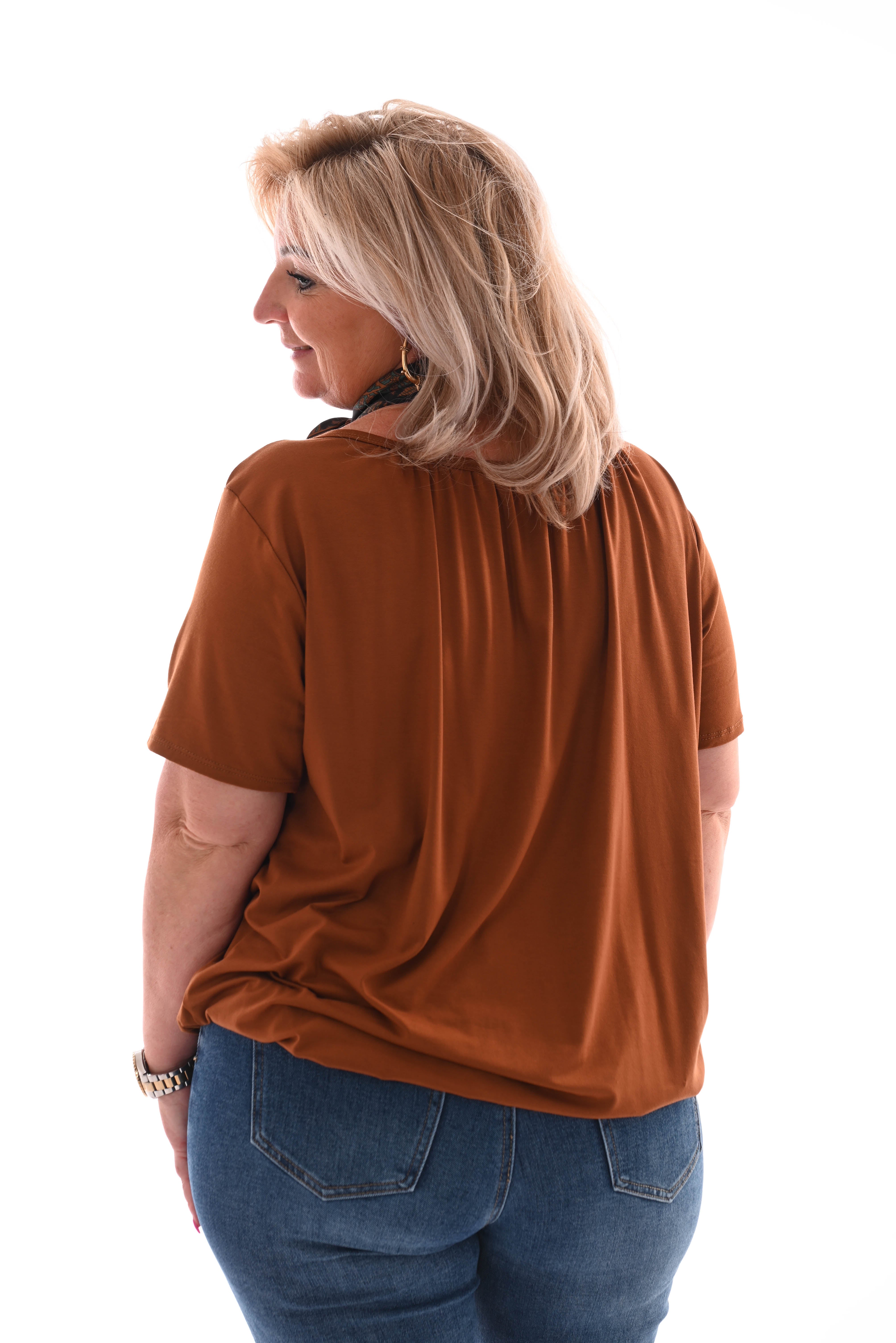 Ballon top uni camel