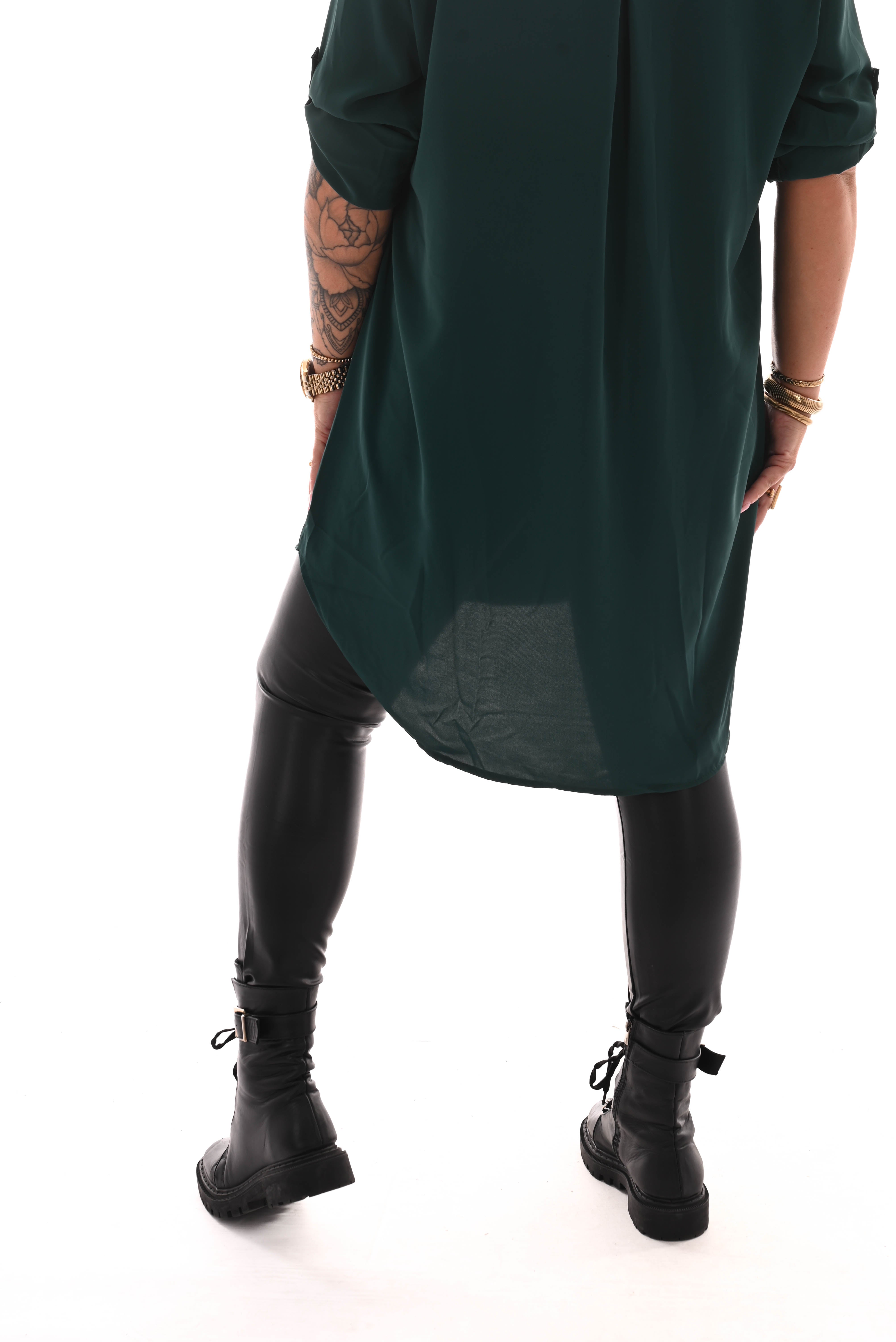 Norfy leather look legging zwart