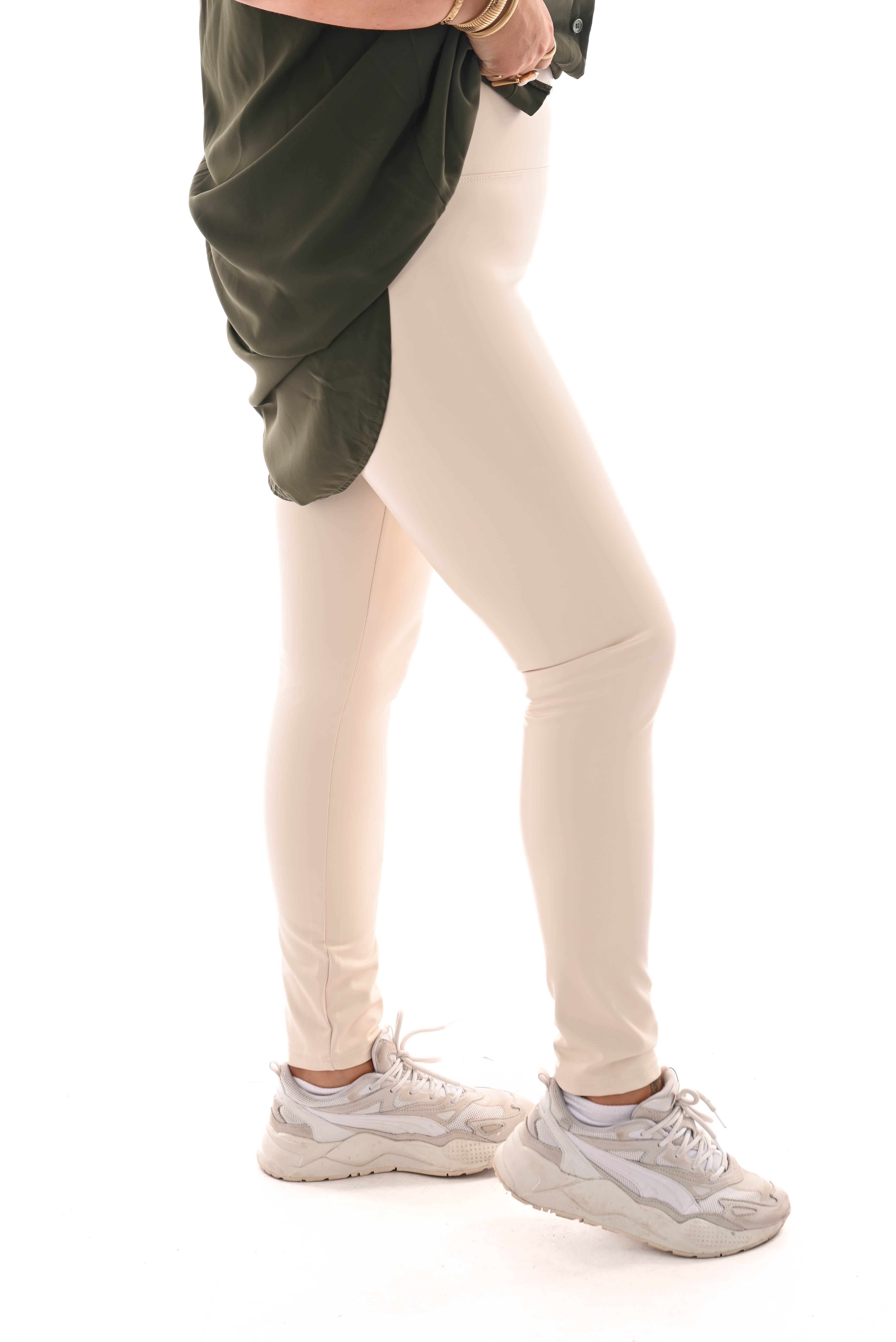 Norfy leather look legging roomwit