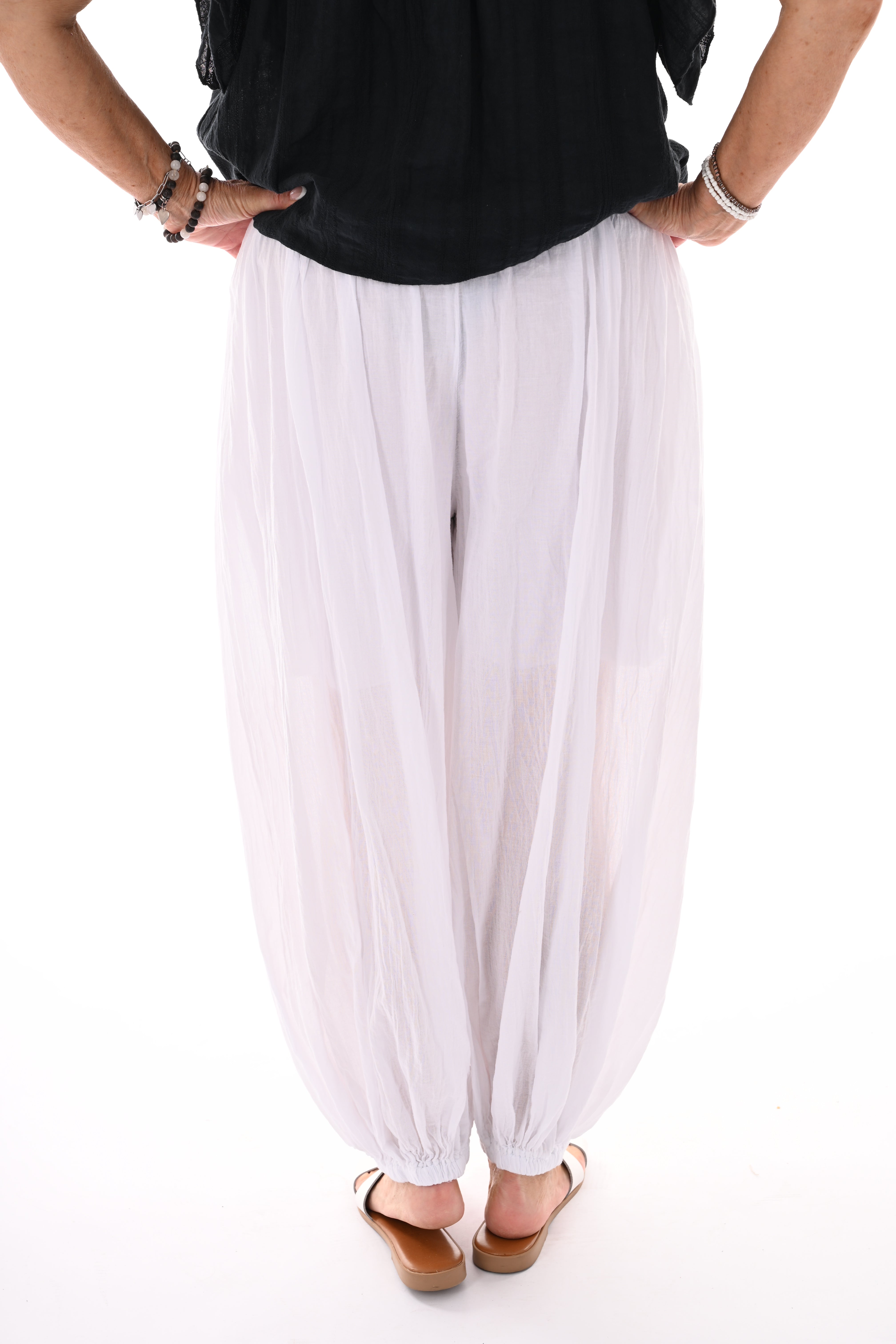Ballon broek uni wit