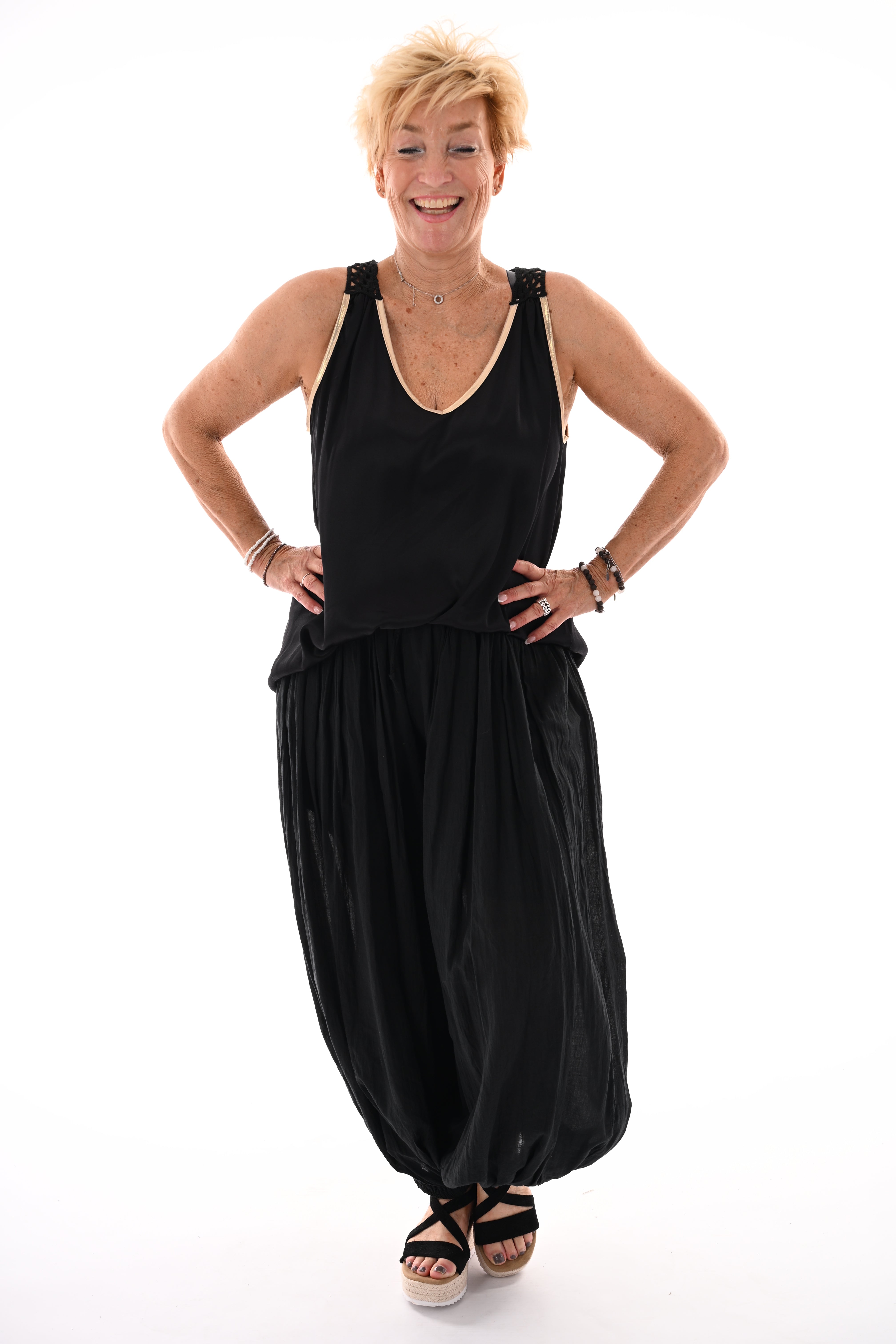 Ballon broek uni zwart