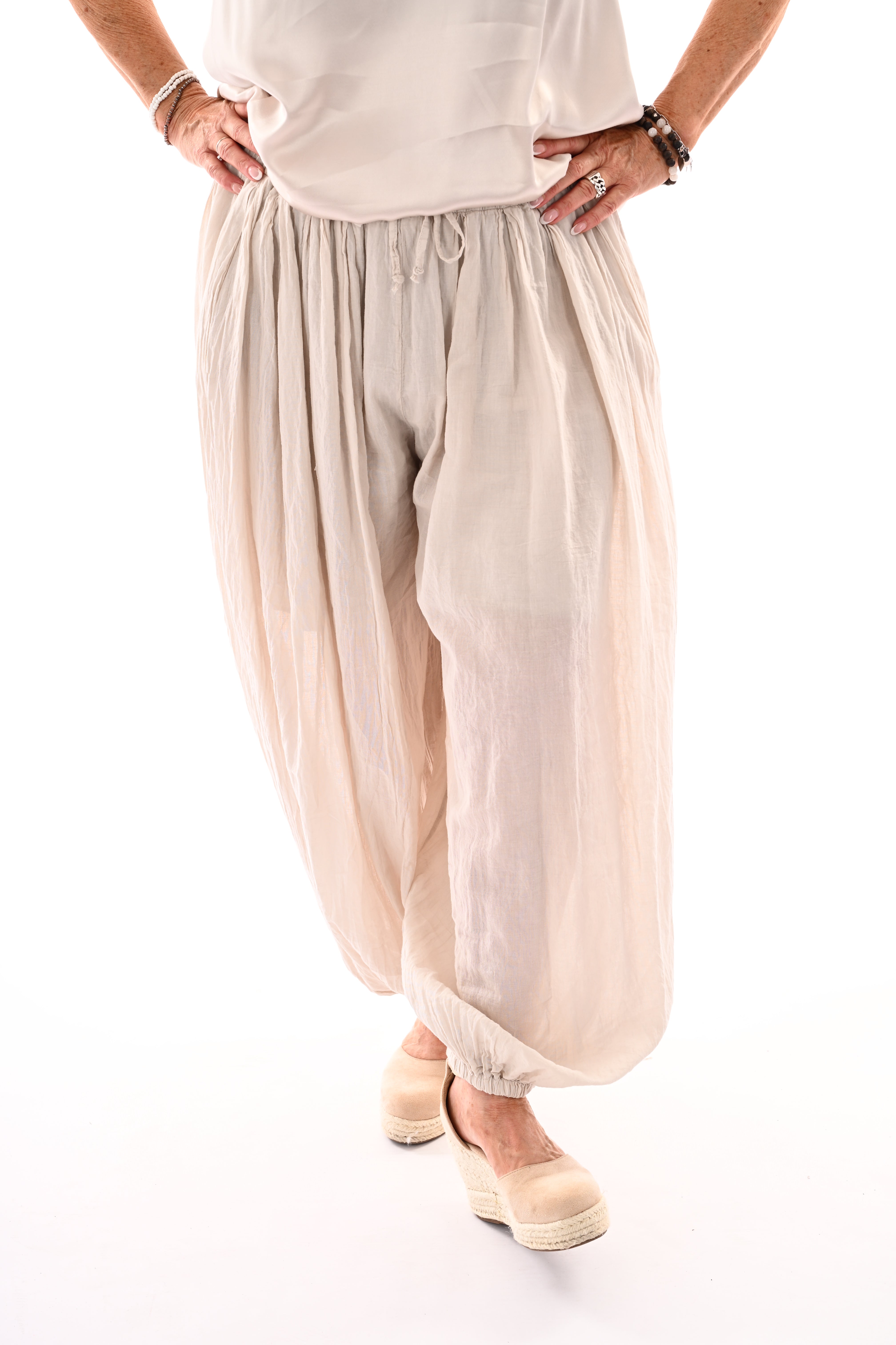 Ballon broek uni beige