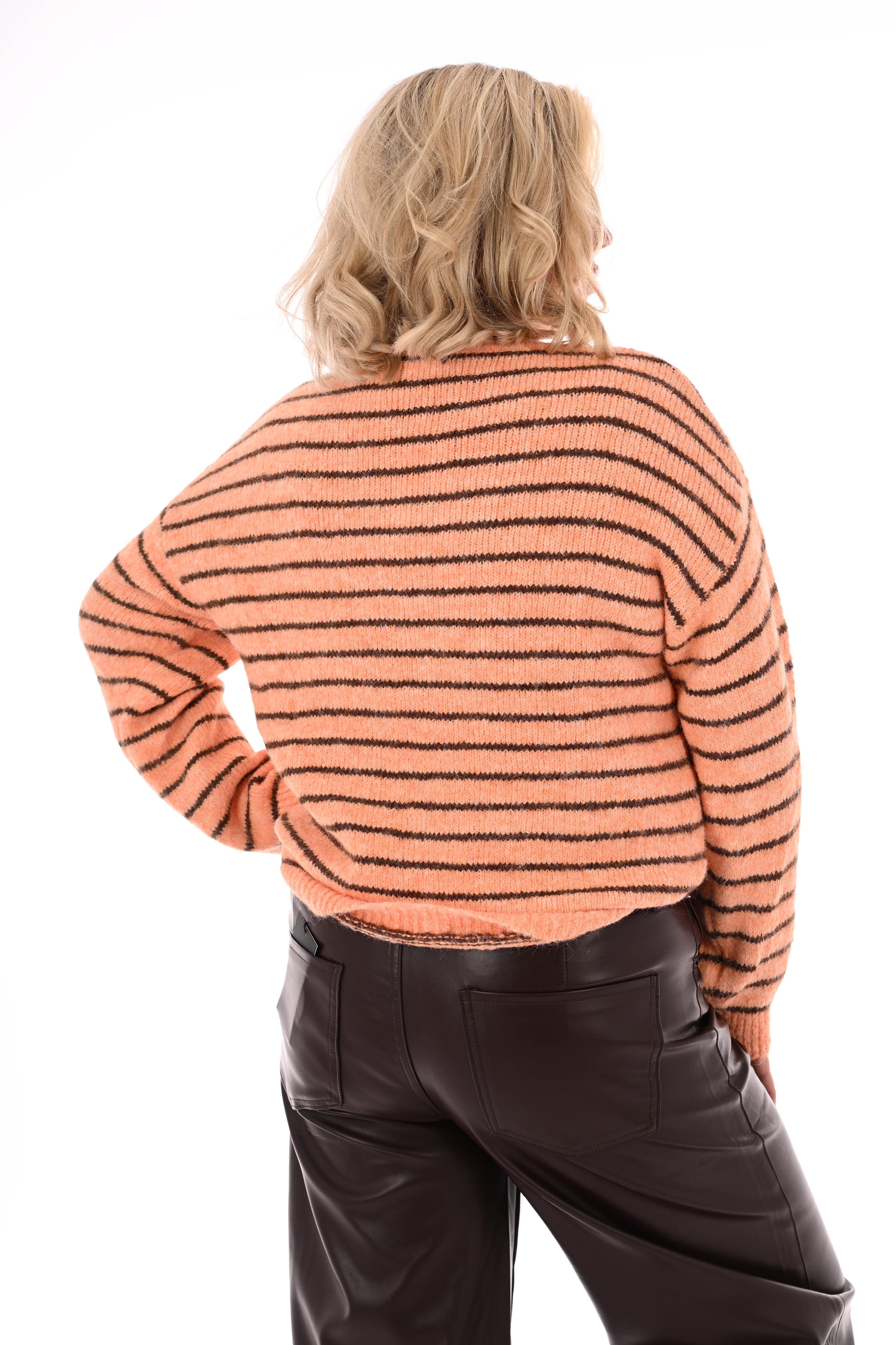 Gebreide trui amour peach