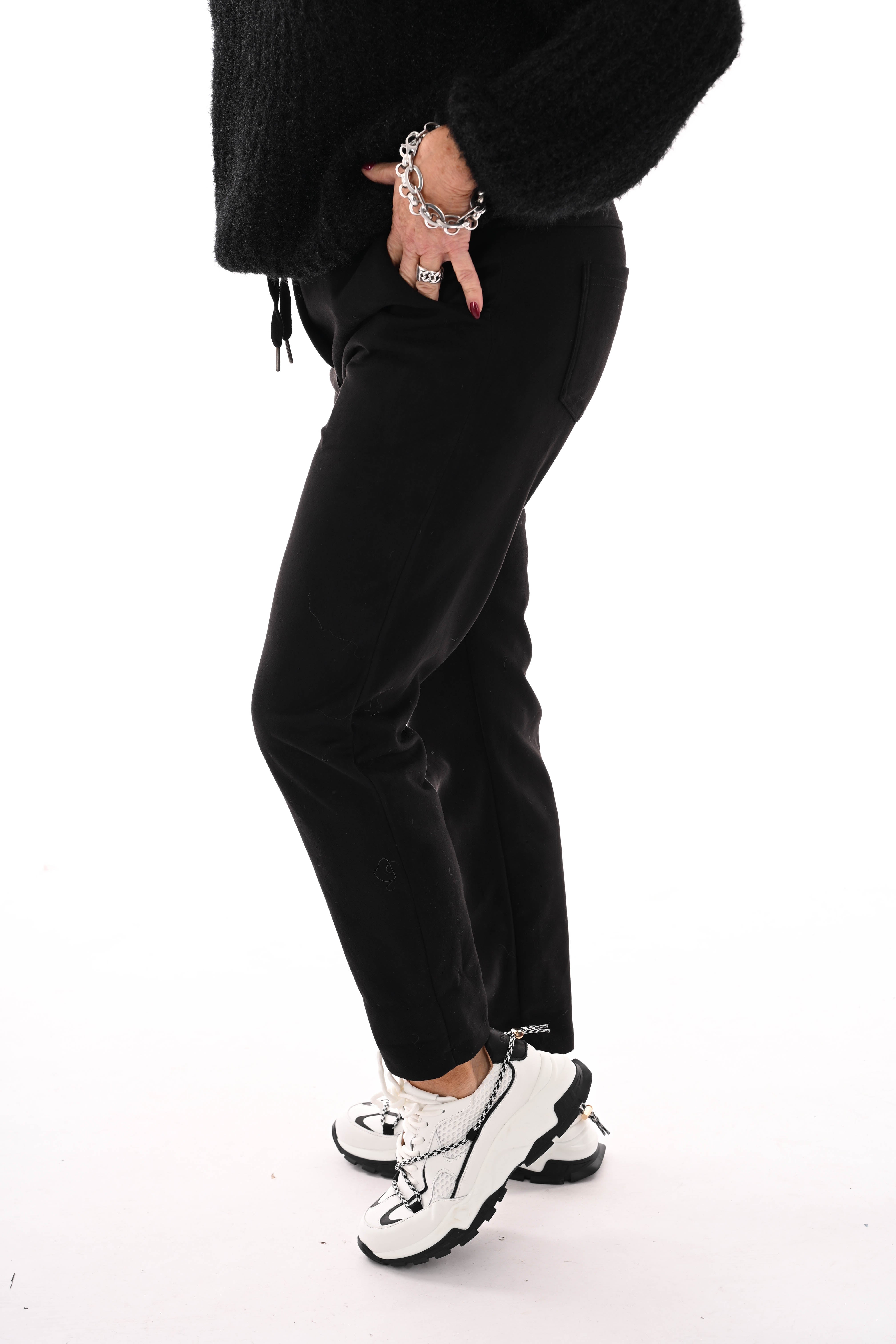 Jogger suedelook uni zwart