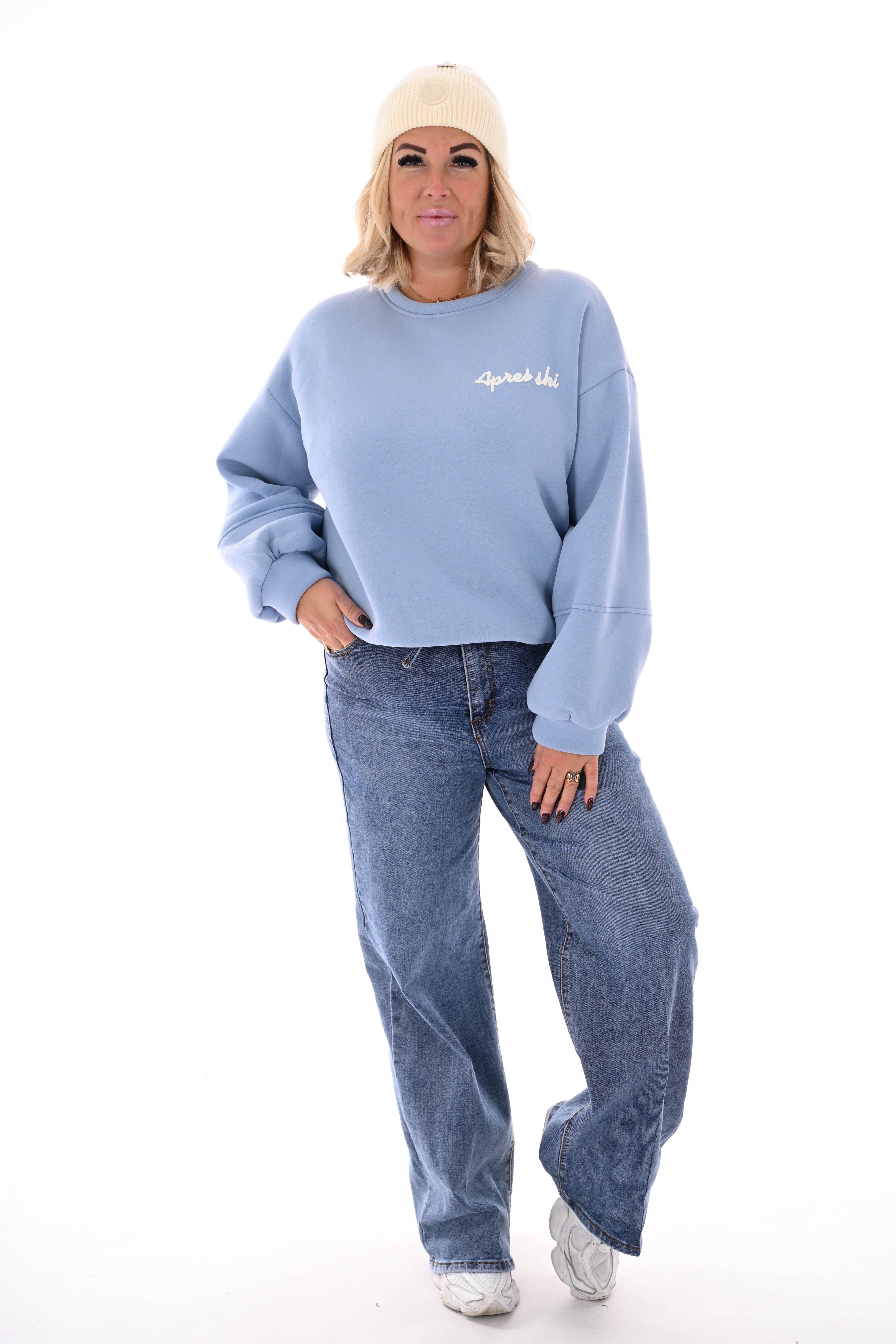 Sweater hart apres ski blauw