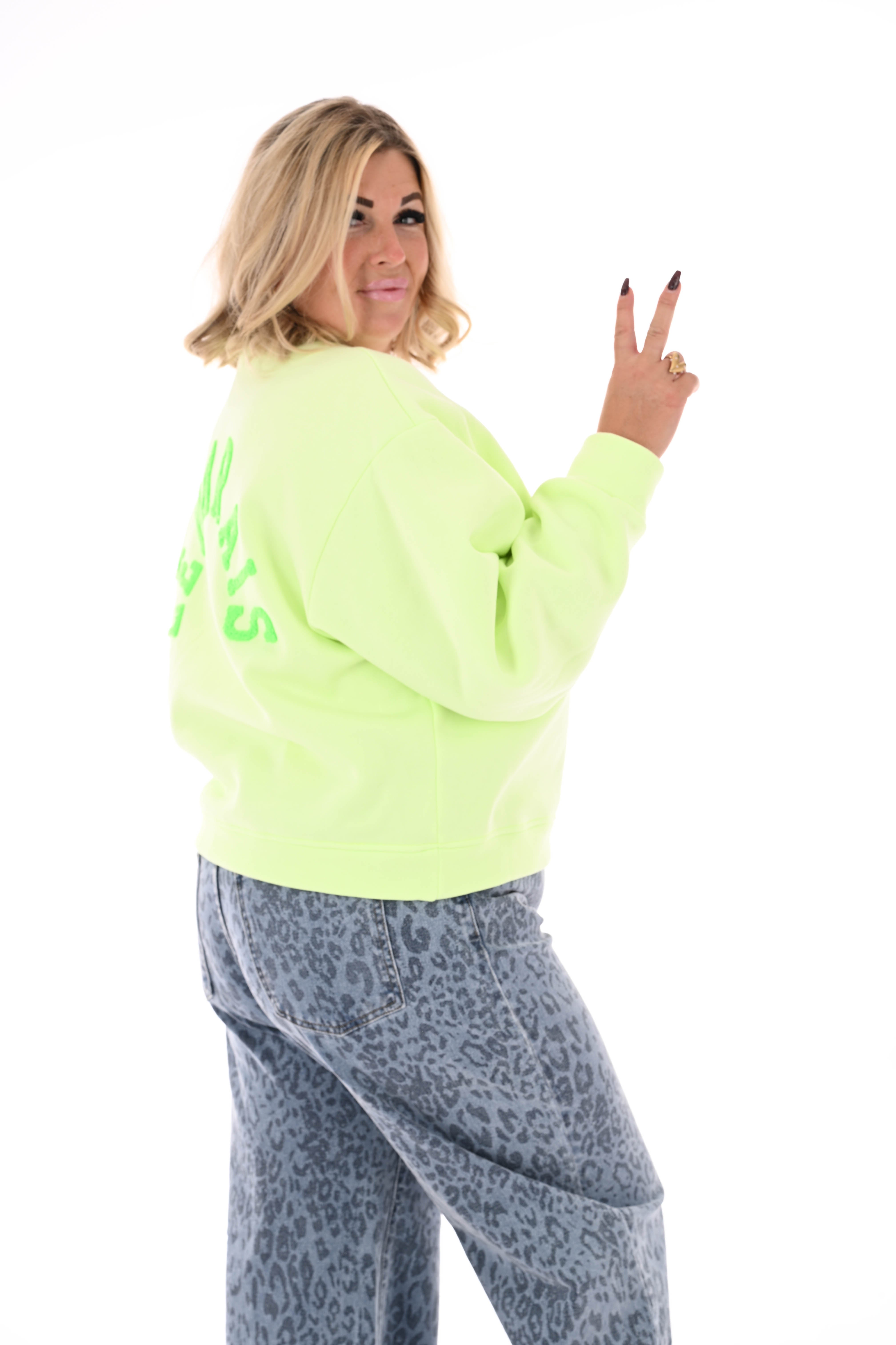 Sweater Le Marais uni lime