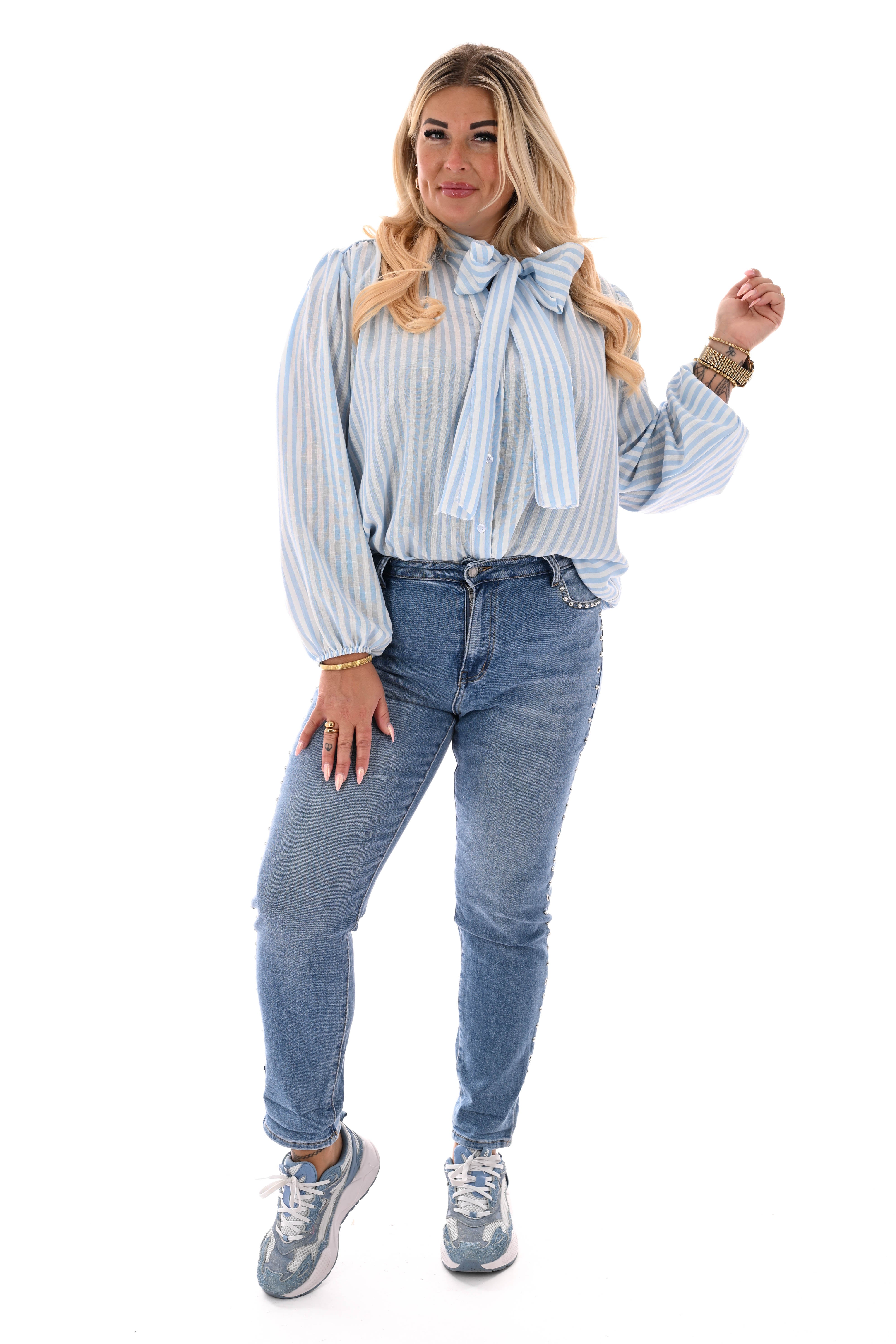 Redberry mom fit studs blauw