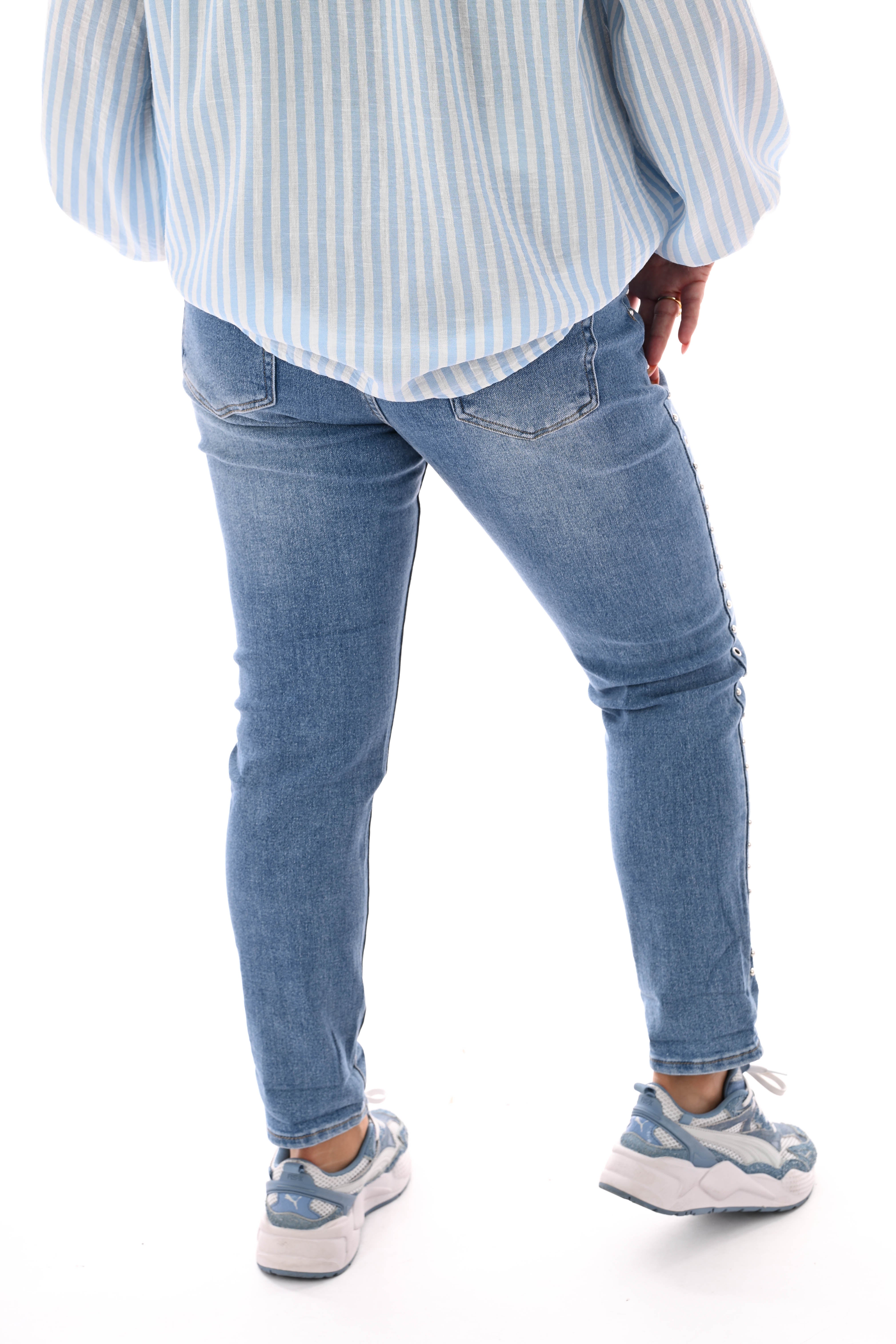 Redberry mom fit studs blauw