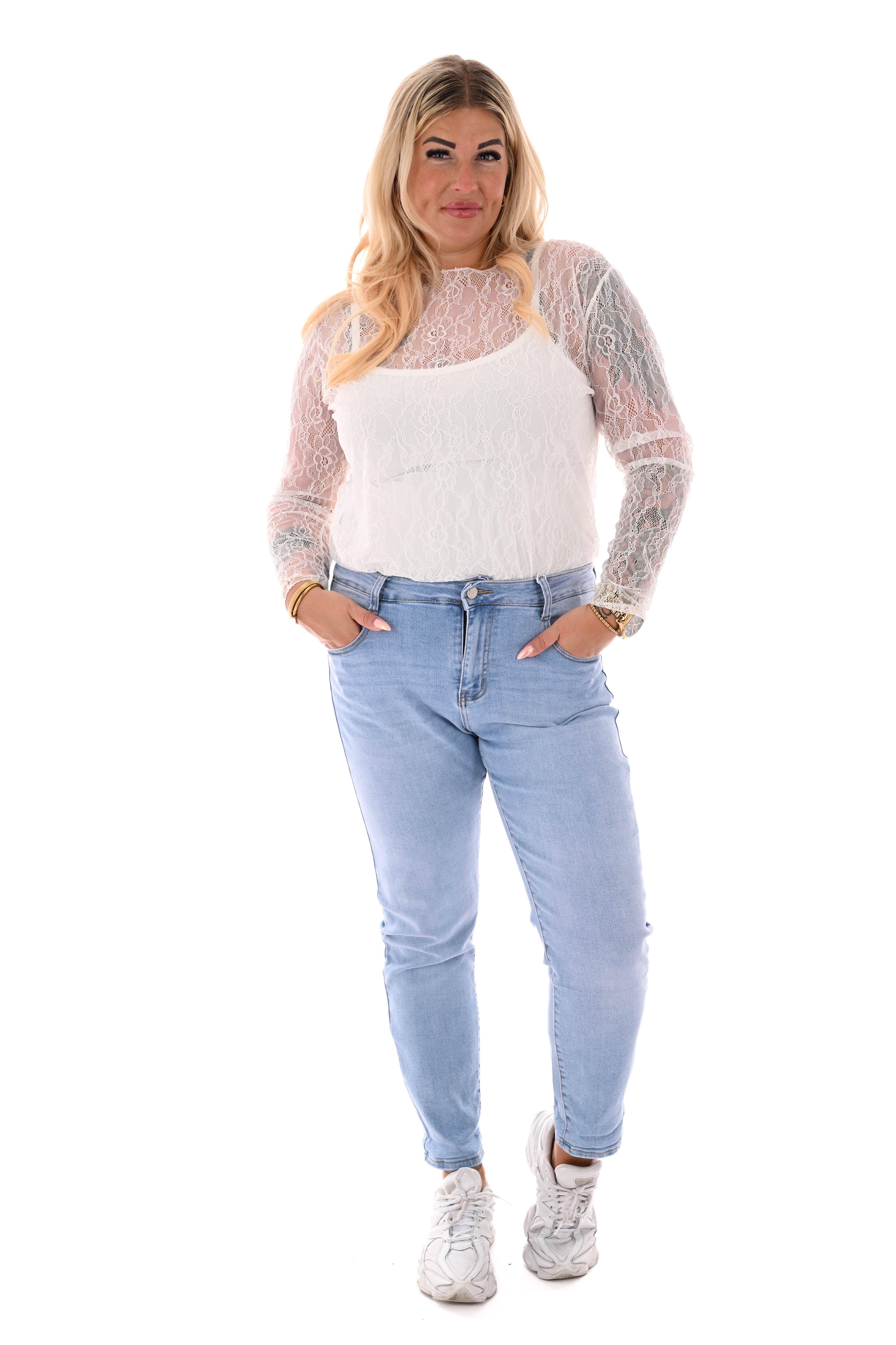 G-smack mom fit jeans lichtblauw