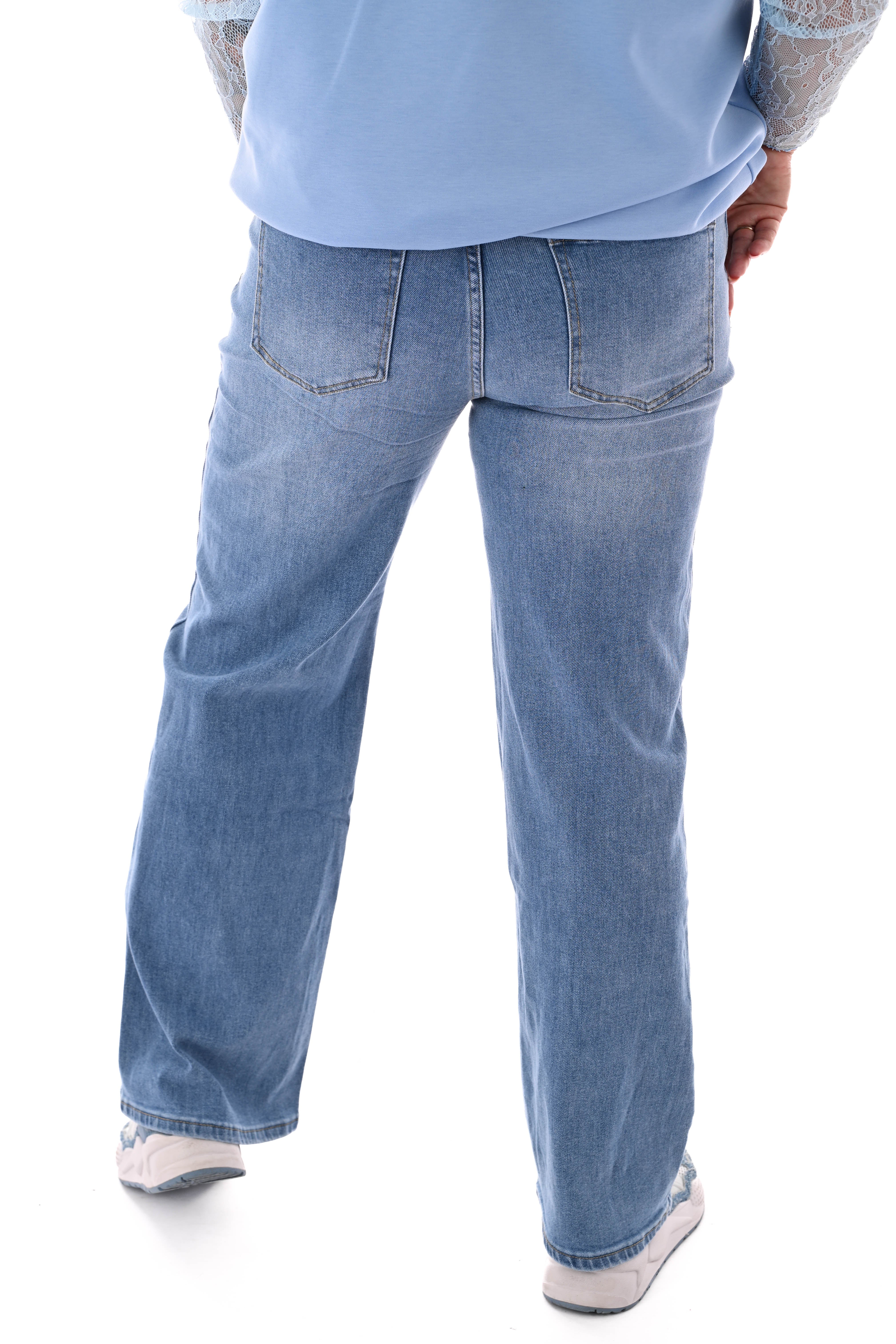 G-smack wide leg jeansblauw