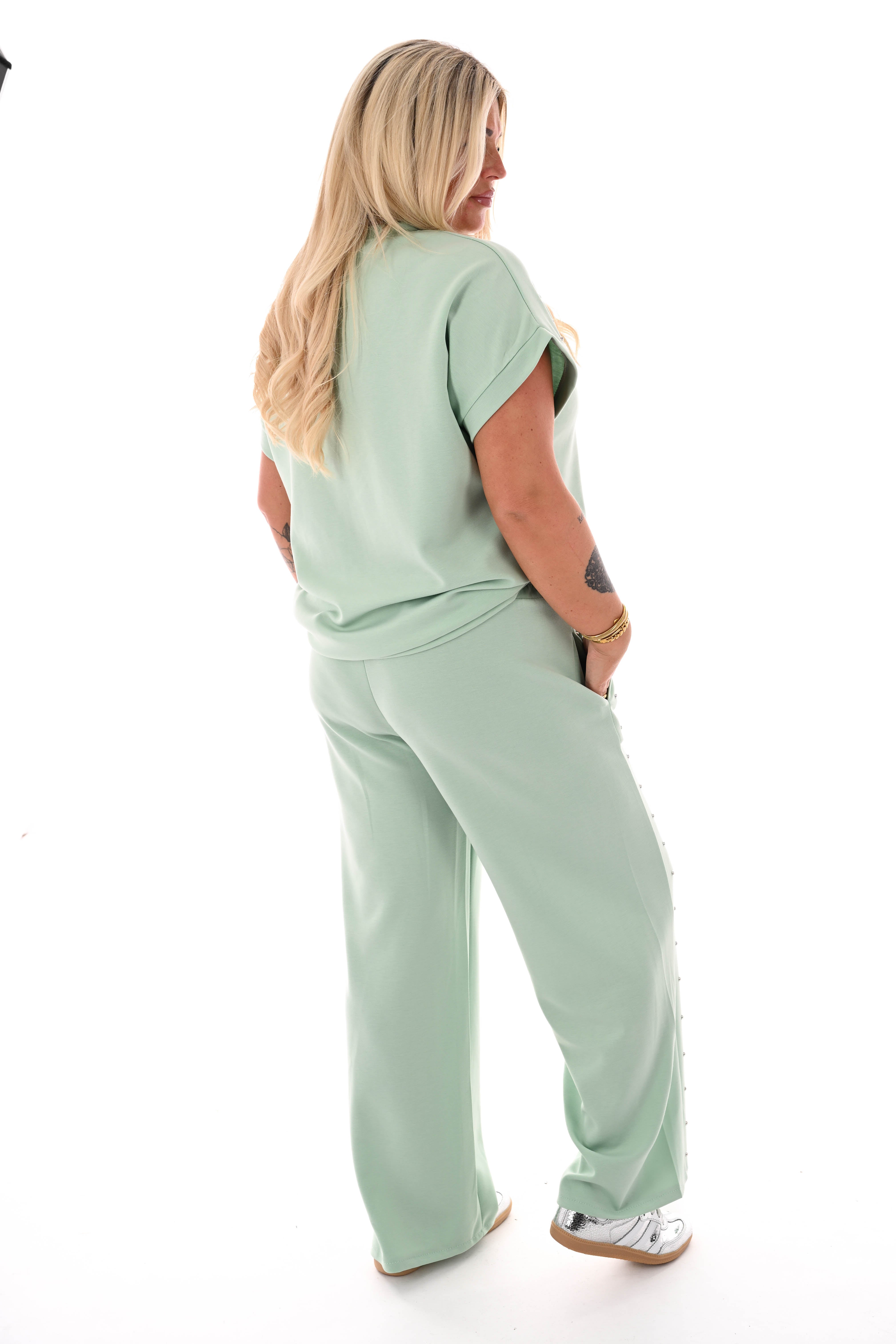 Tweedelig set met studs mintgroen