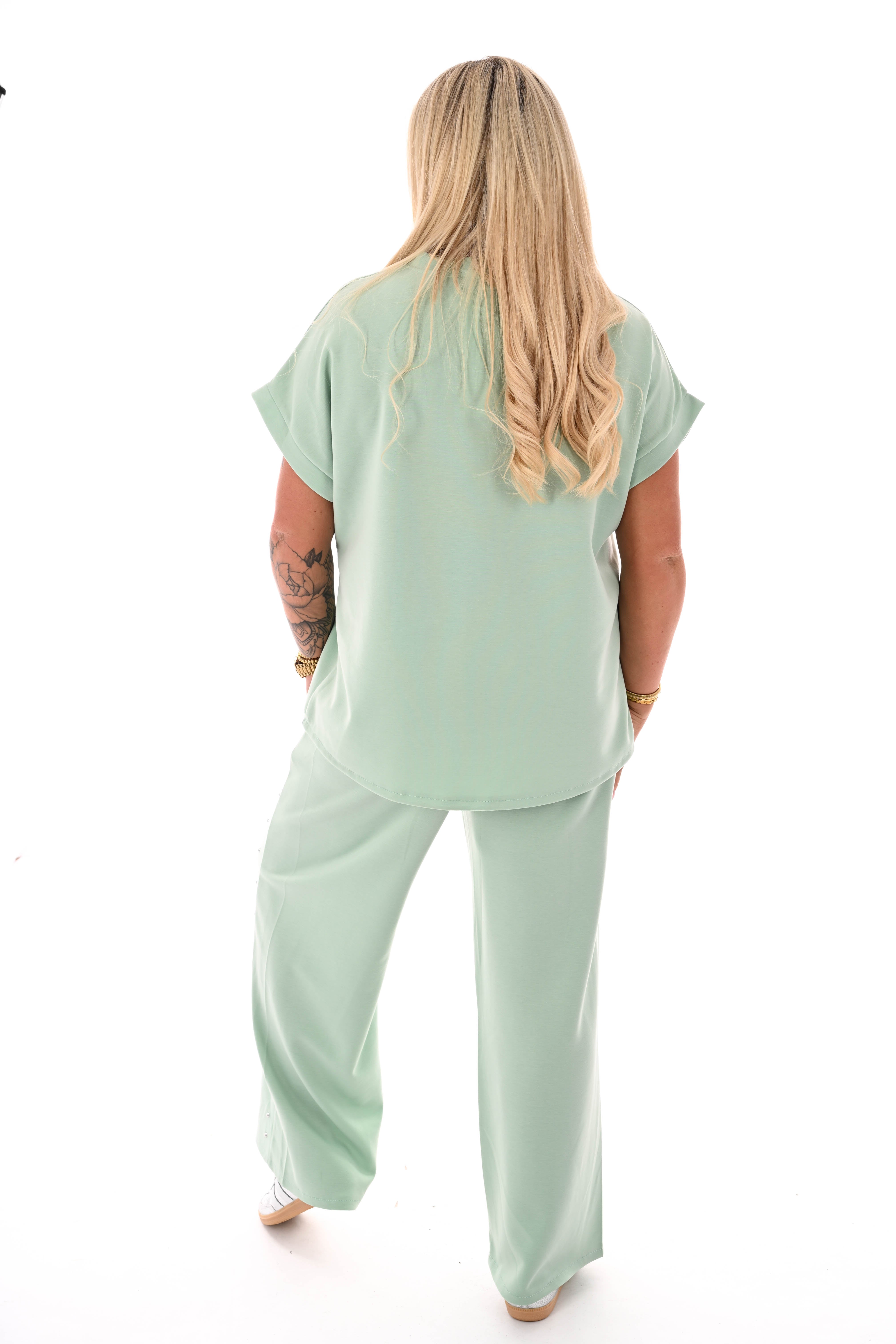 Tweedelig set met studs mintgroen