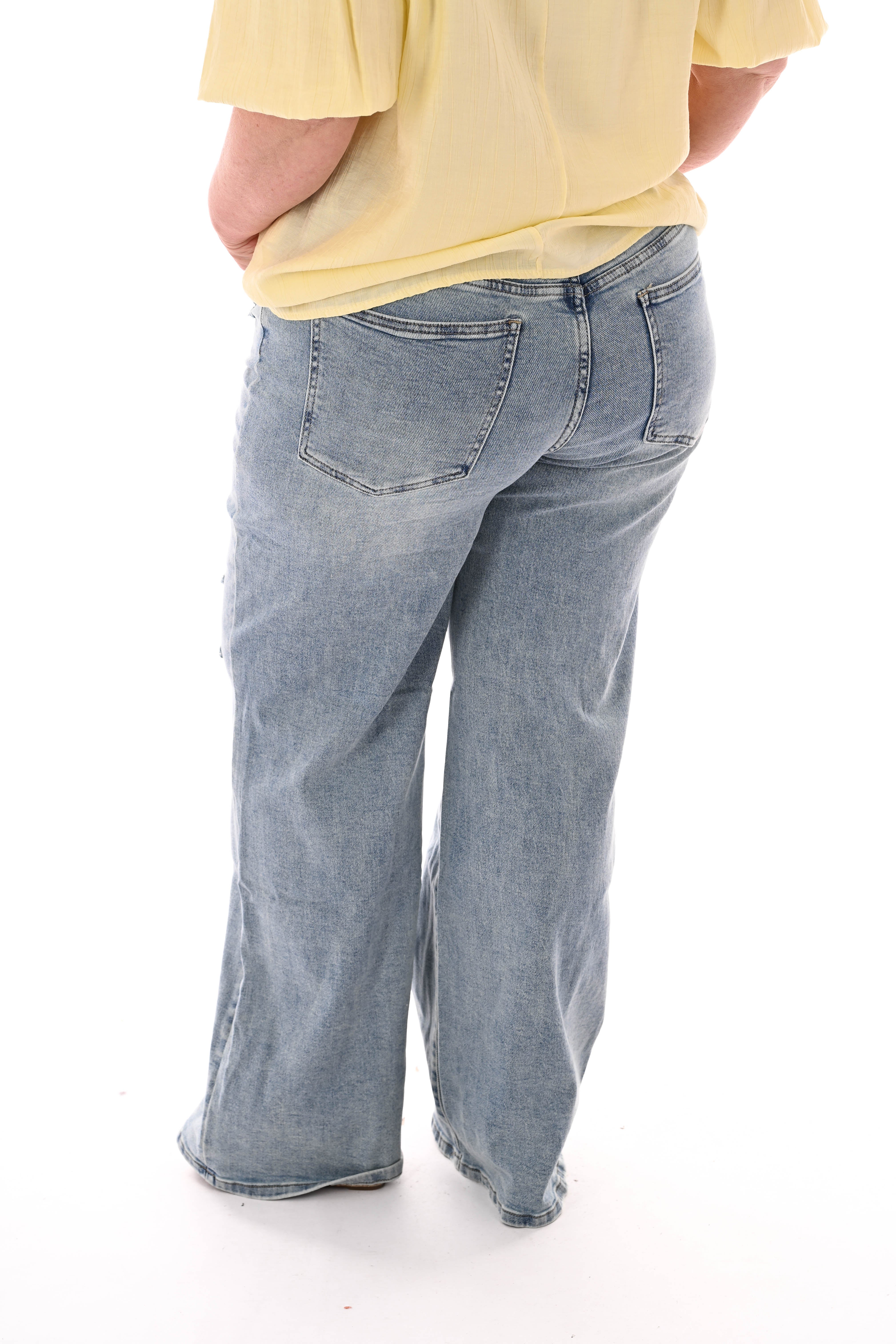 Laulia jeans dadfit blauw