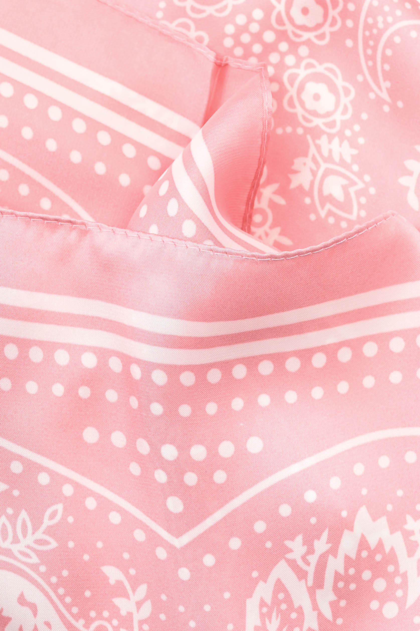 Kort sjaaltje paisley lichtroze