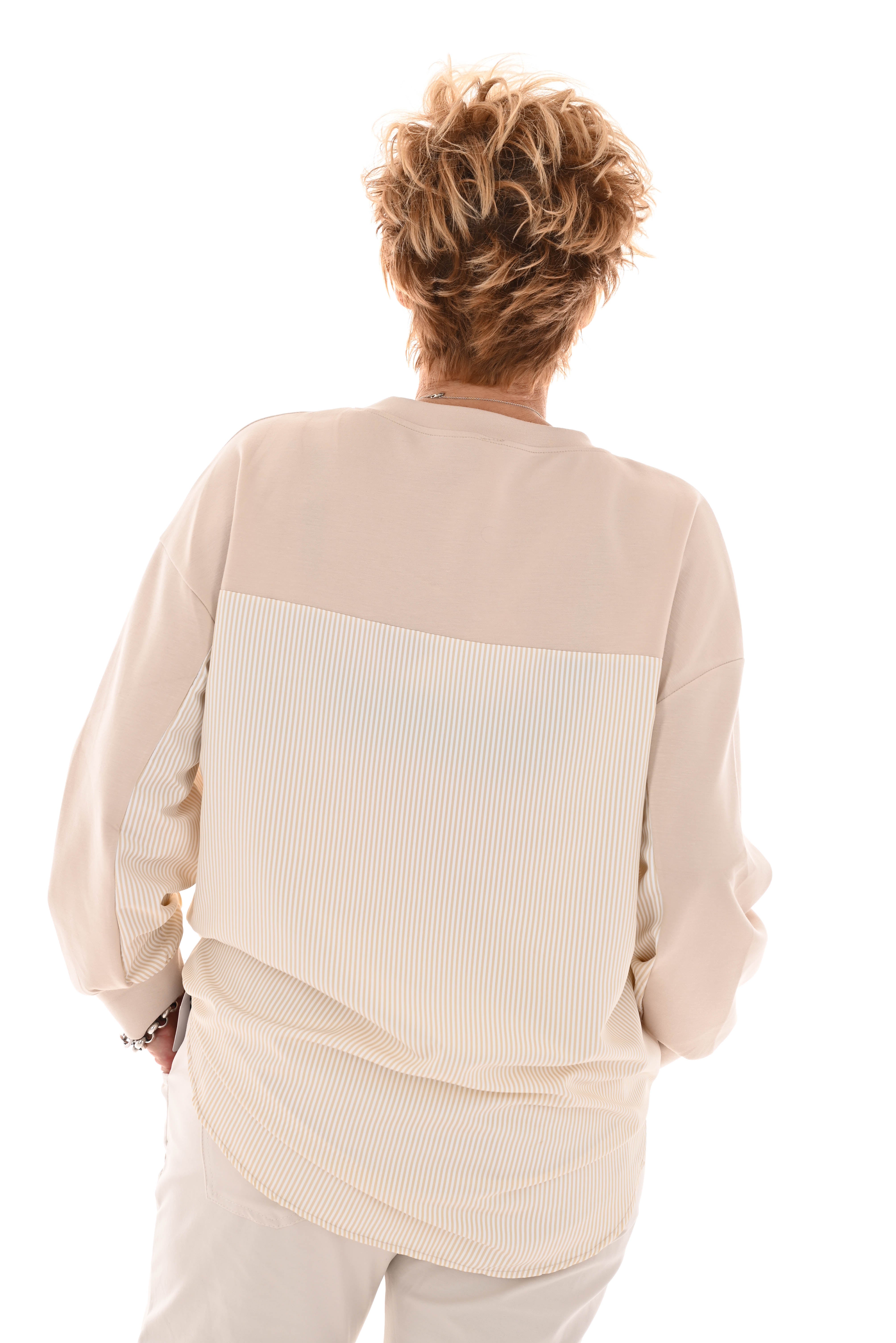 Striped sweater beige