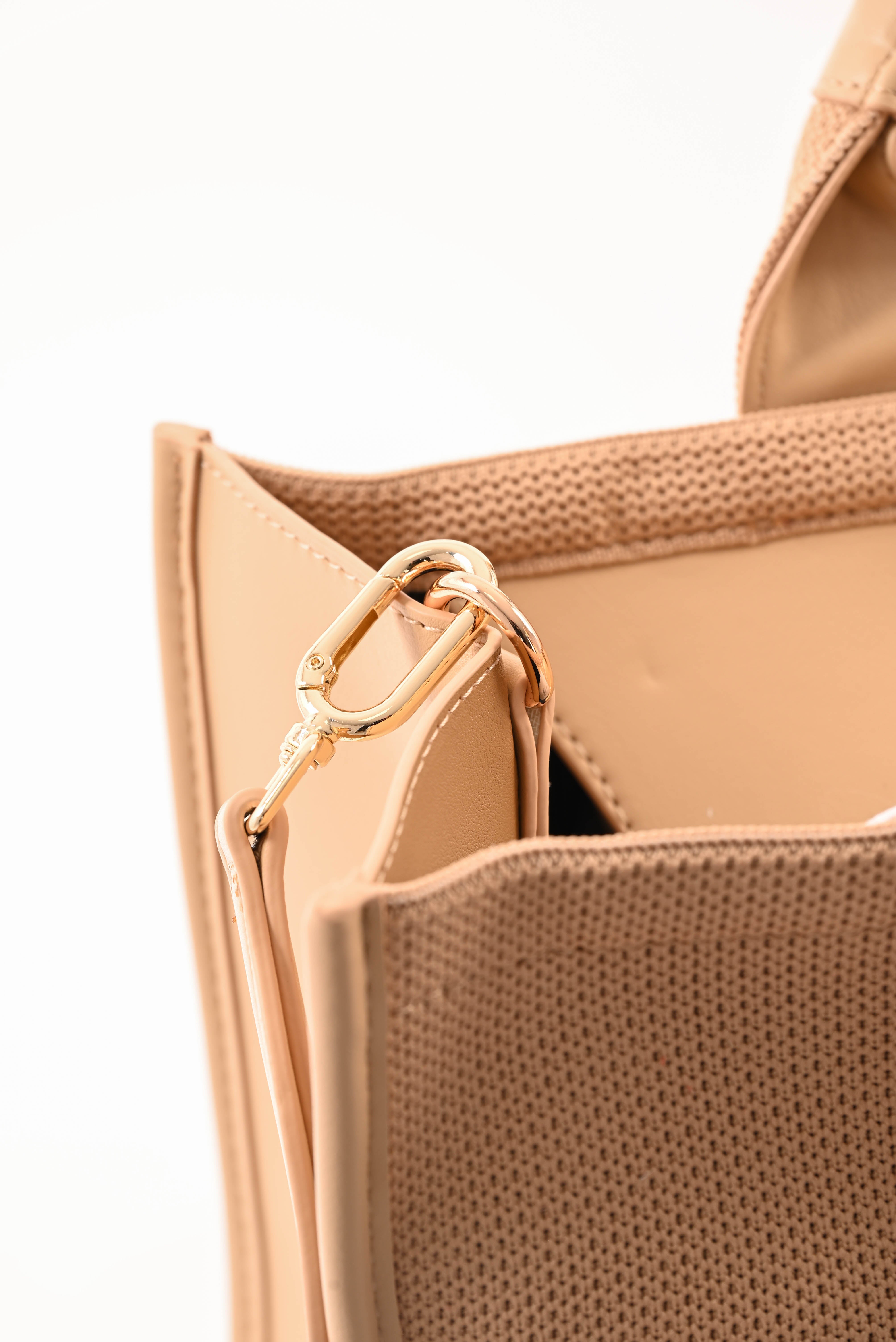 Tote bag classic groot beige