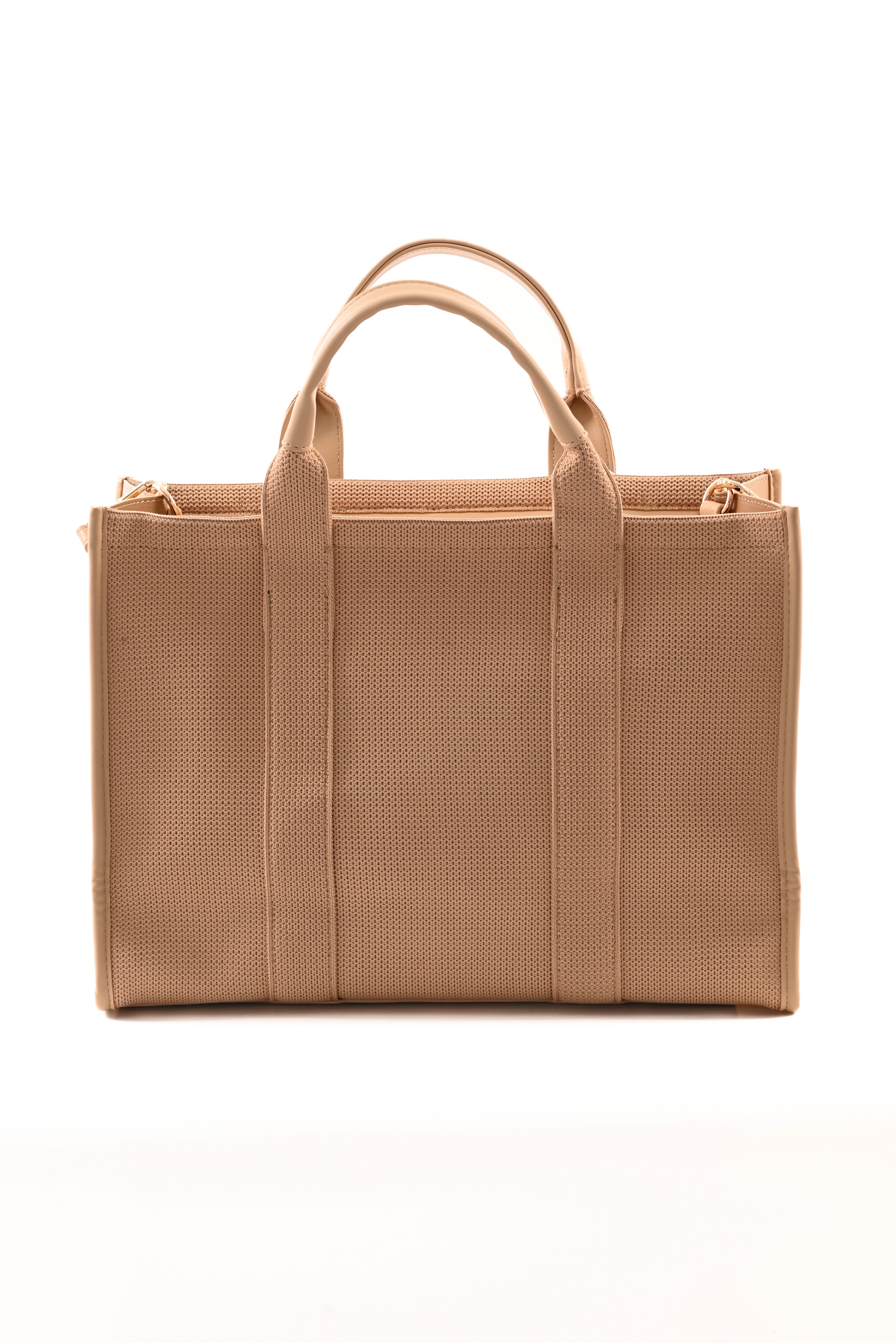 Tote bag classic groot beige