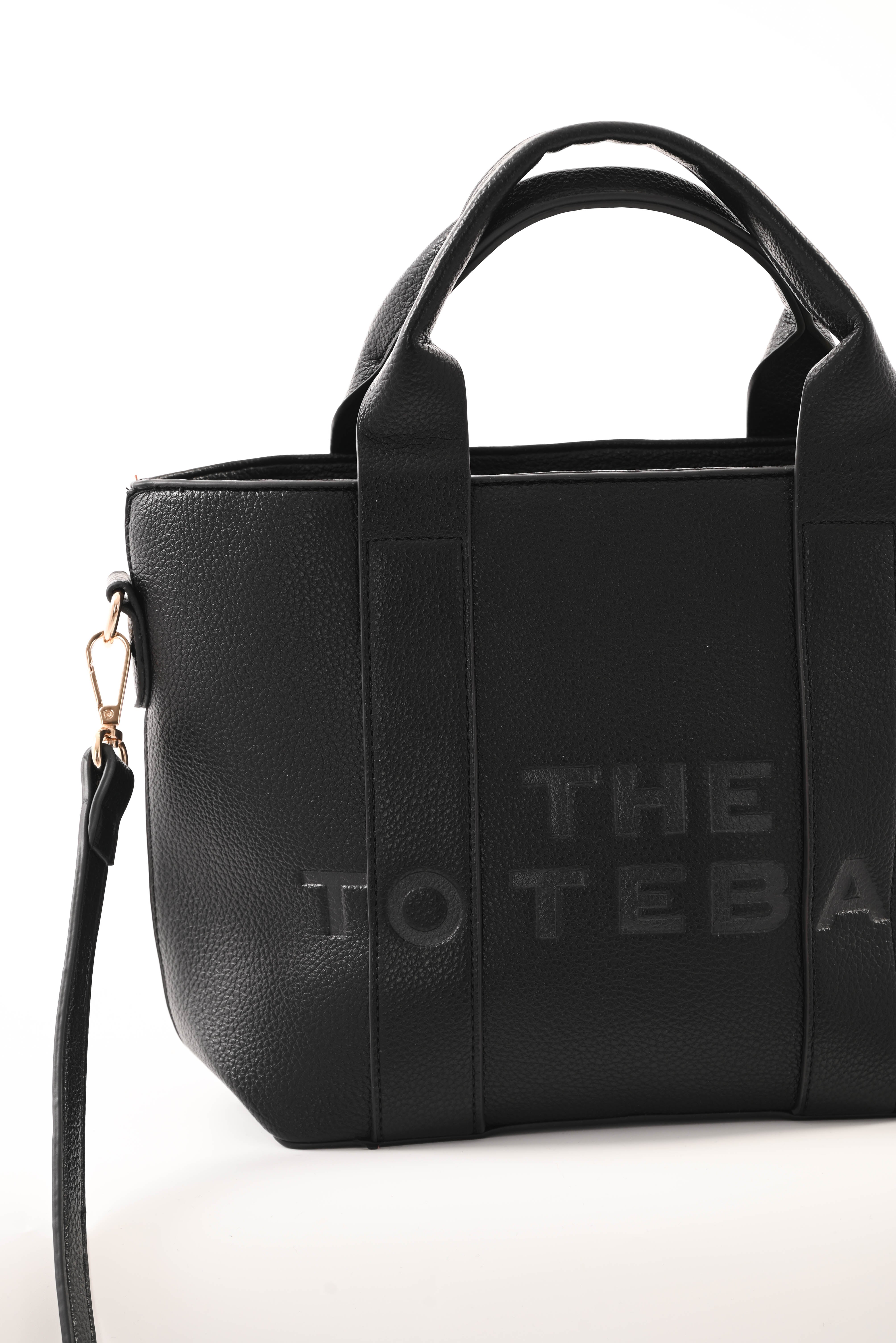 Tote bag classic klein zwart