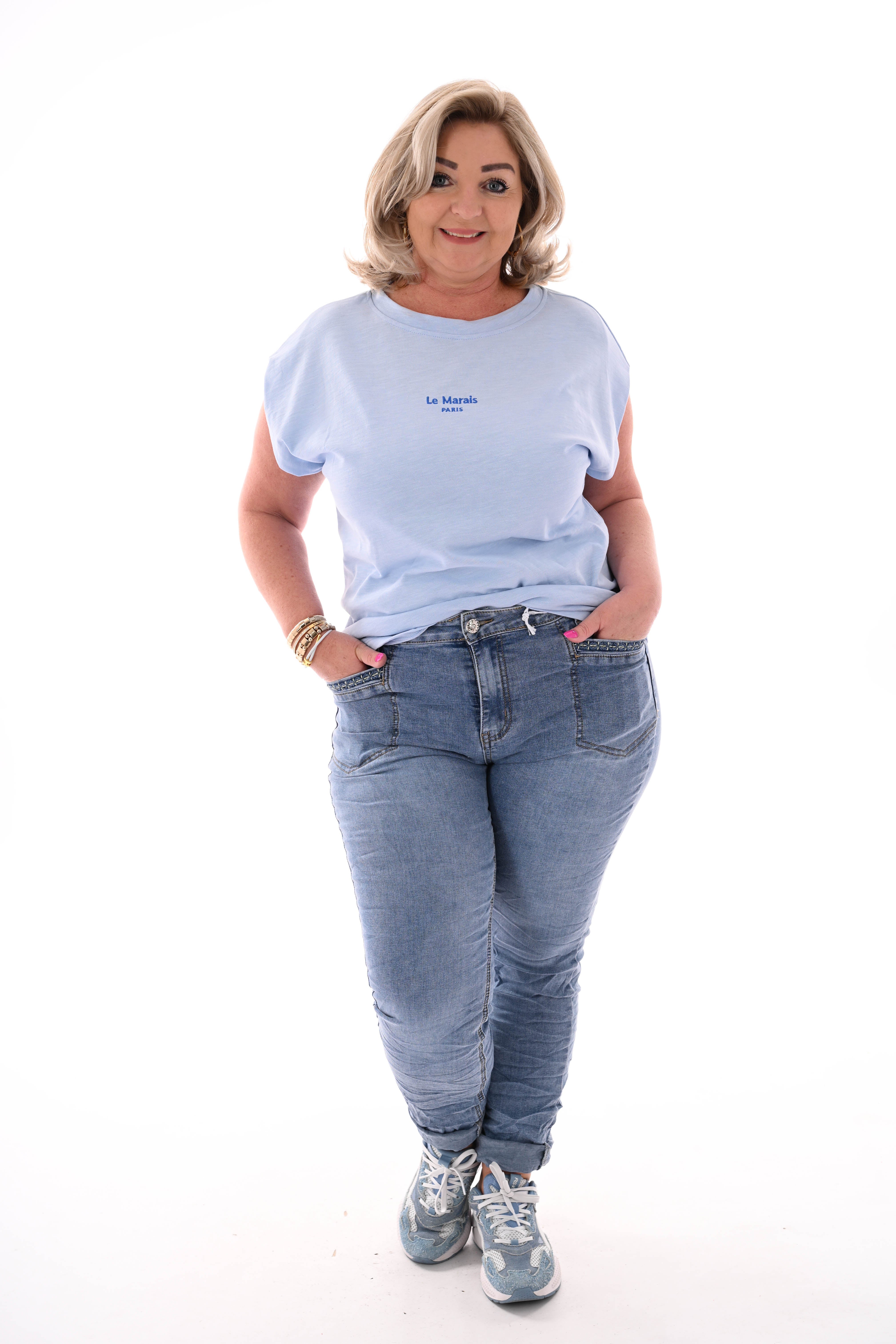 Karostar baggy jeans boho blauw